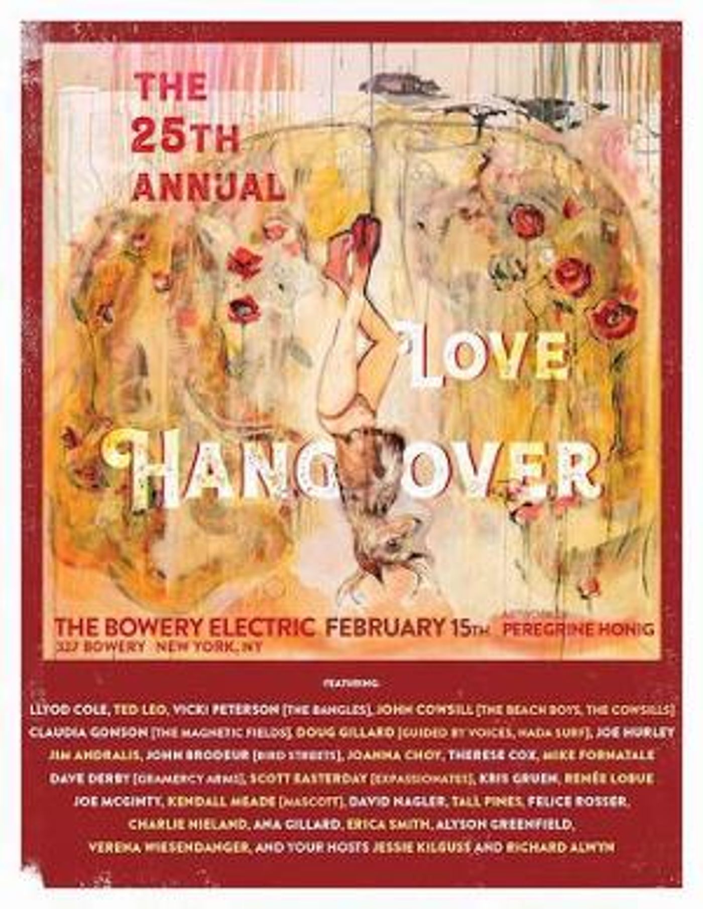 Lloyd Cole, Ted Leo, Vicki Peterson & More to Star in the 25th Annual Love Hangover at Bowery Electric  Image