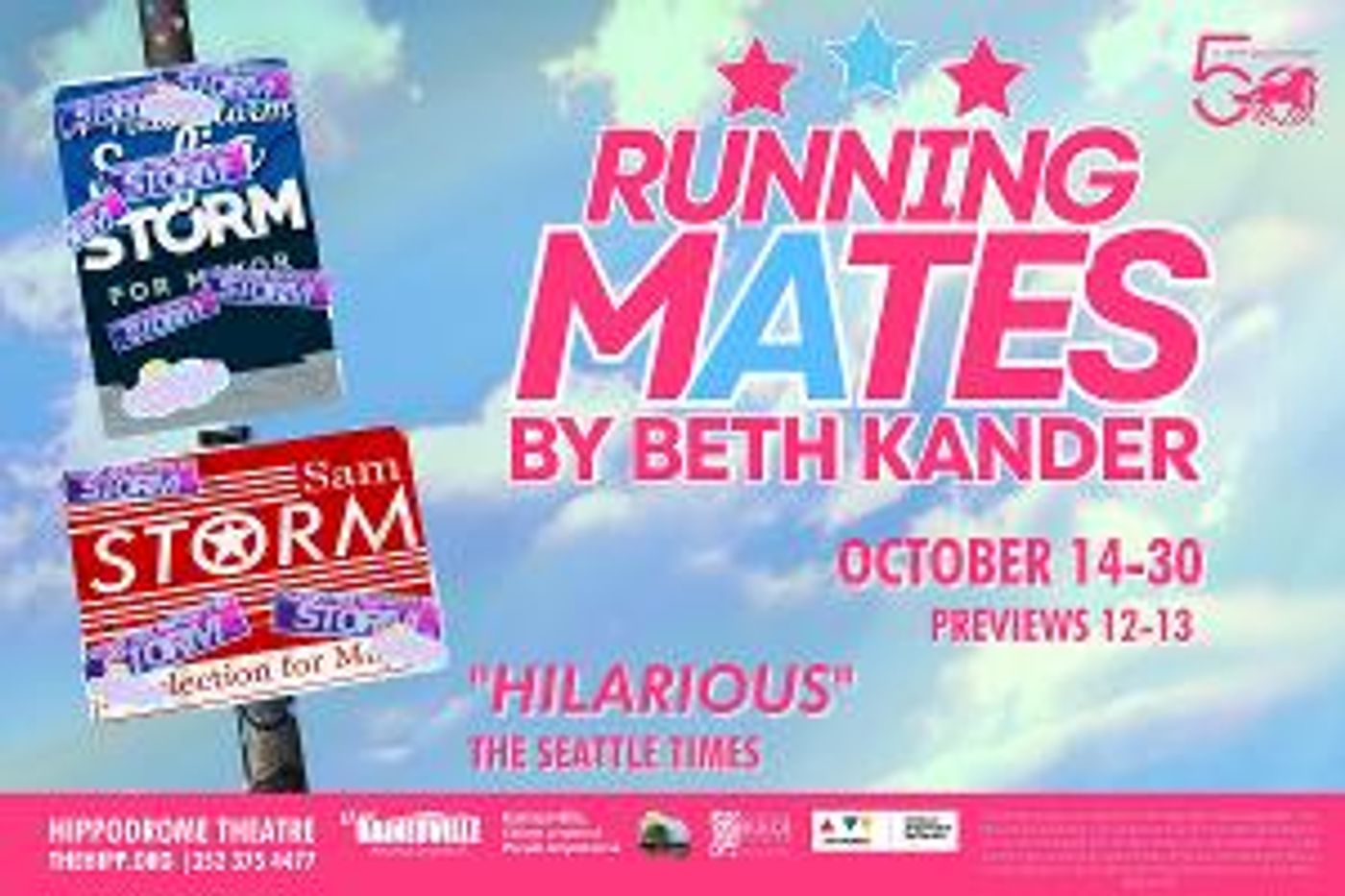 The Hippodrome to Present RUNNING MATES By Beth Kander in October  Image