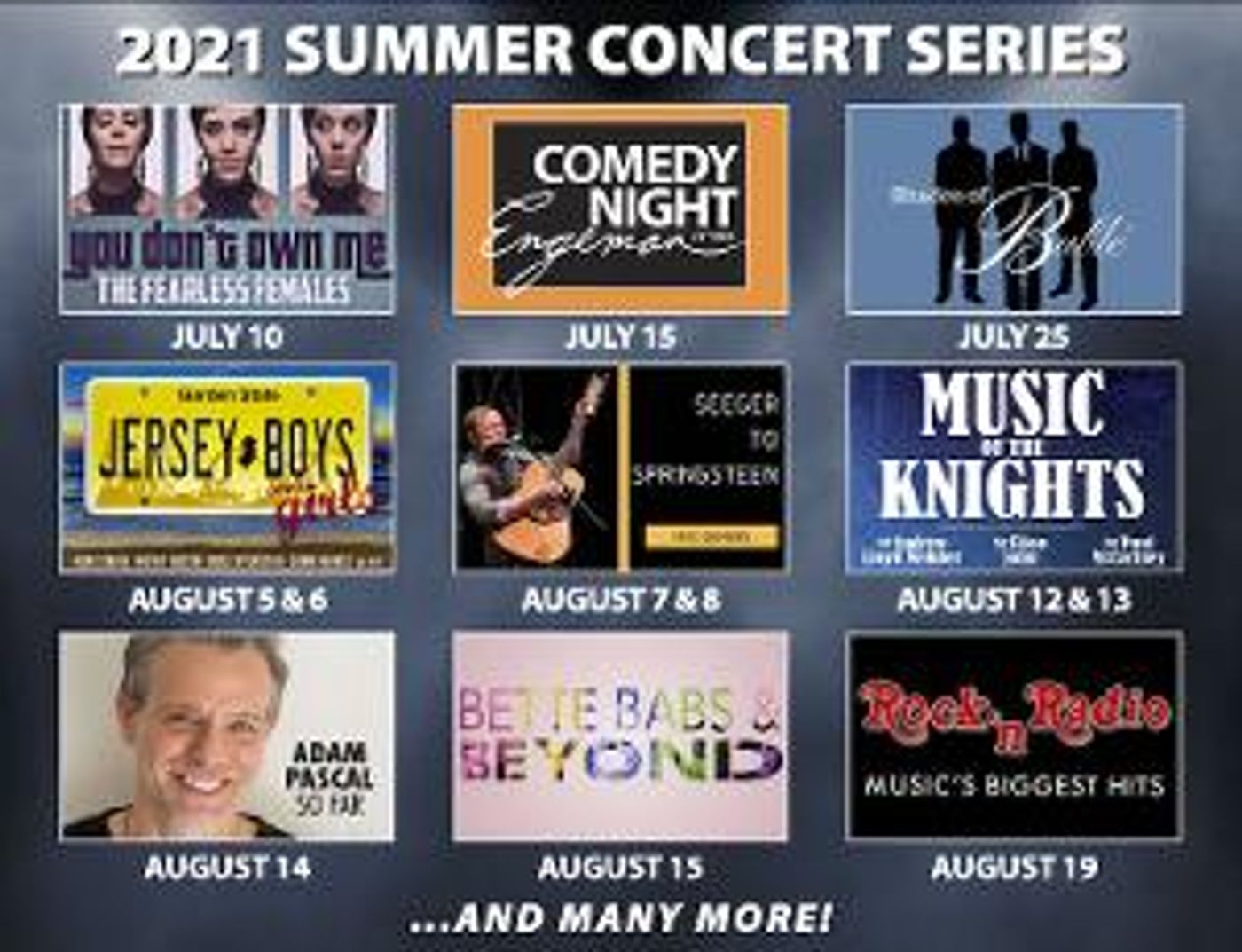 Tickets Now On Sale For 2021 Summer Concert Series at The John W. Engeman Theater at Northport  Image