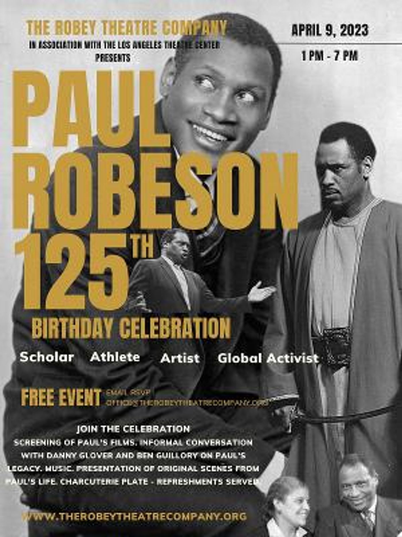 The Robey Theatre Company Presents A Paul Robeson 125th Birthday Celebration, April 9  Image