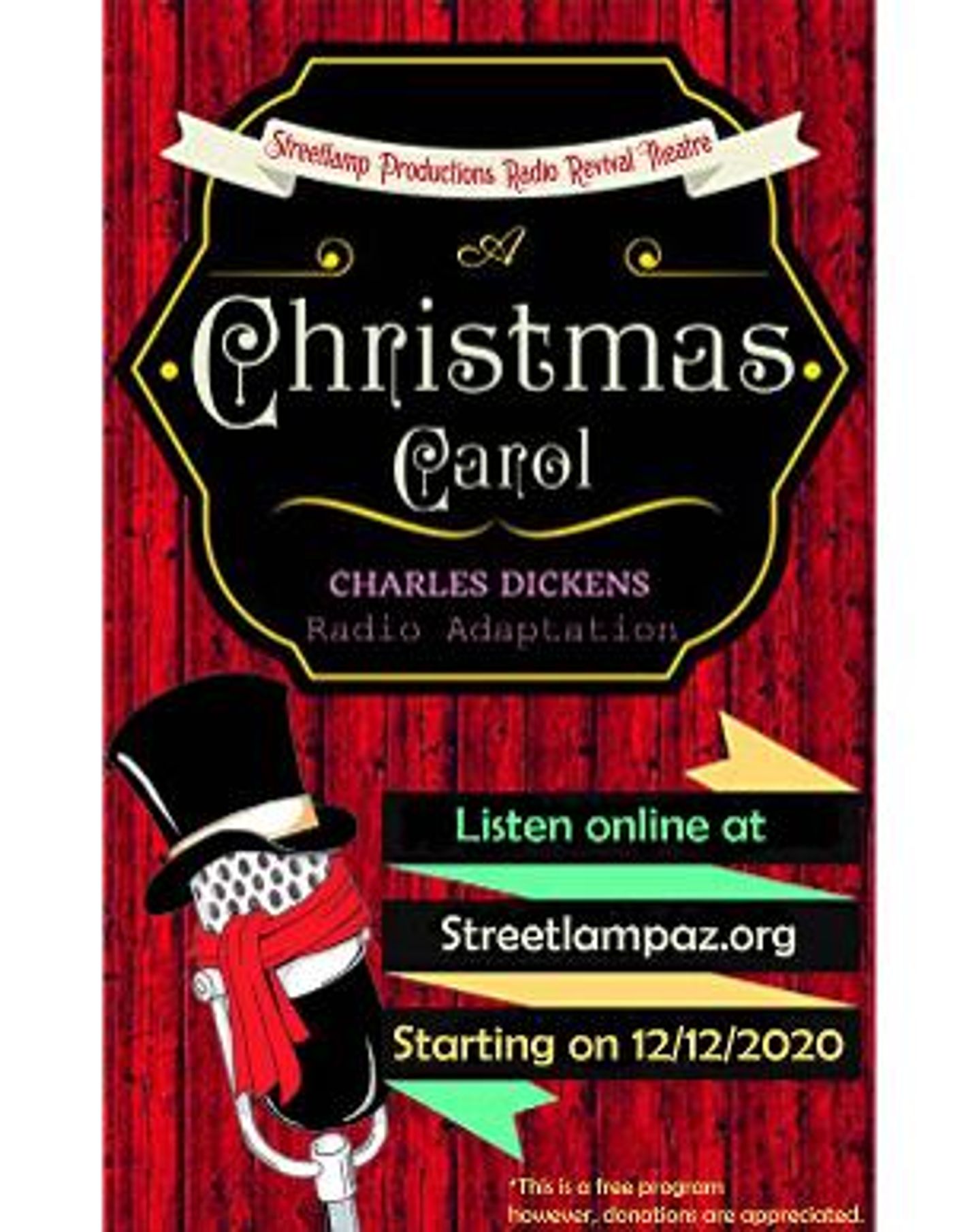 Radio Revival Theatre Presents A CHRISTMAS CAROL  Image
