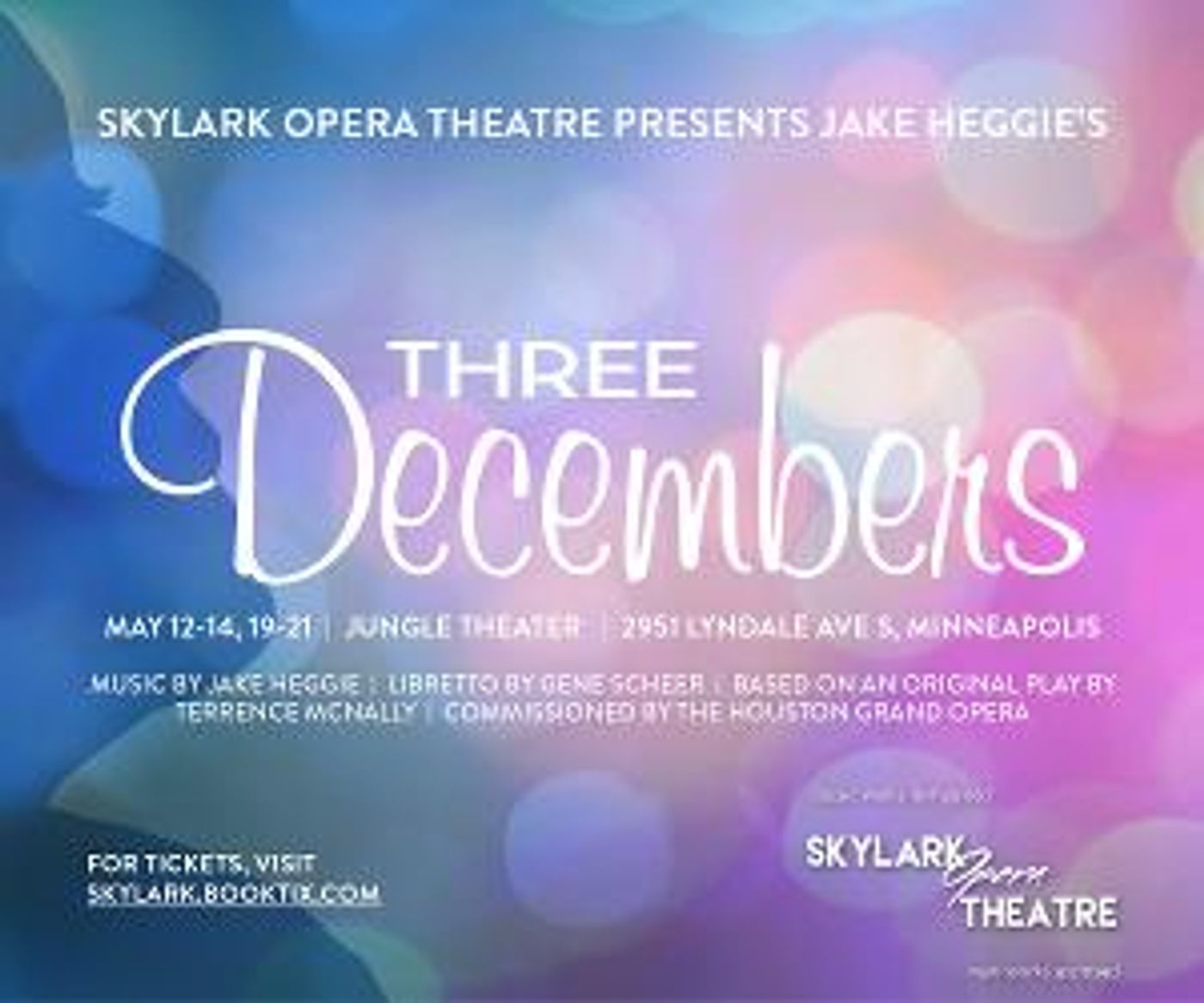 Skylark Opera Theatre To Present Regional Premiere Of Jake Heggie's THREE DECEMBERS  Image