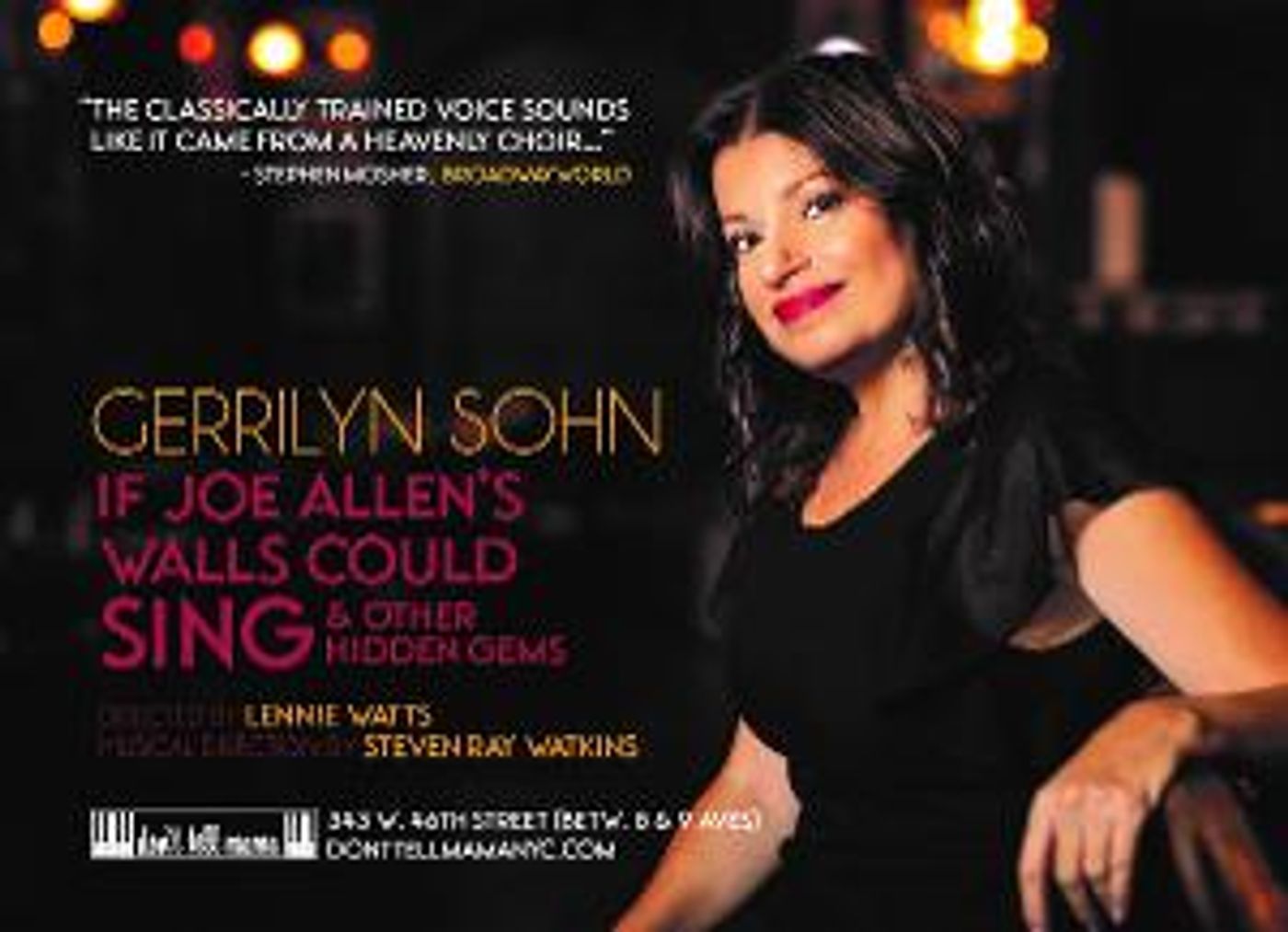 Gerrilyn Sohn to Debut IF JOE ALLEN'S WALLS COULD SING & OTHER HIDDEN GEMS at Don't Tell Mama  Image