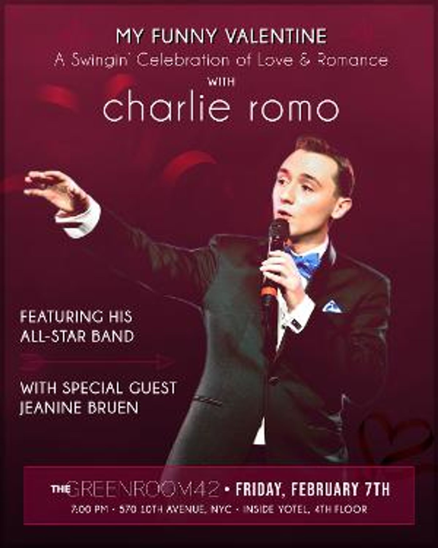 Charlie Romo Presents 'My Funny Valentine: A Swingin' Celebration Of Love & Romance' At The Green Room 42  Image