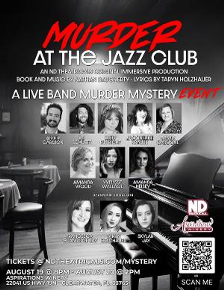ND Theatricals To Debut Original Murder Mystery Musical MURDER AT THE JAZZ CLUB in August  Image