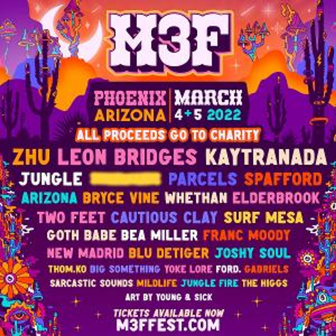 M3F Announces Leon Bridges, Jungle, Kaytranada, ZHU, Parcels, Cautious Clay And More For 2022 Lineup  Image