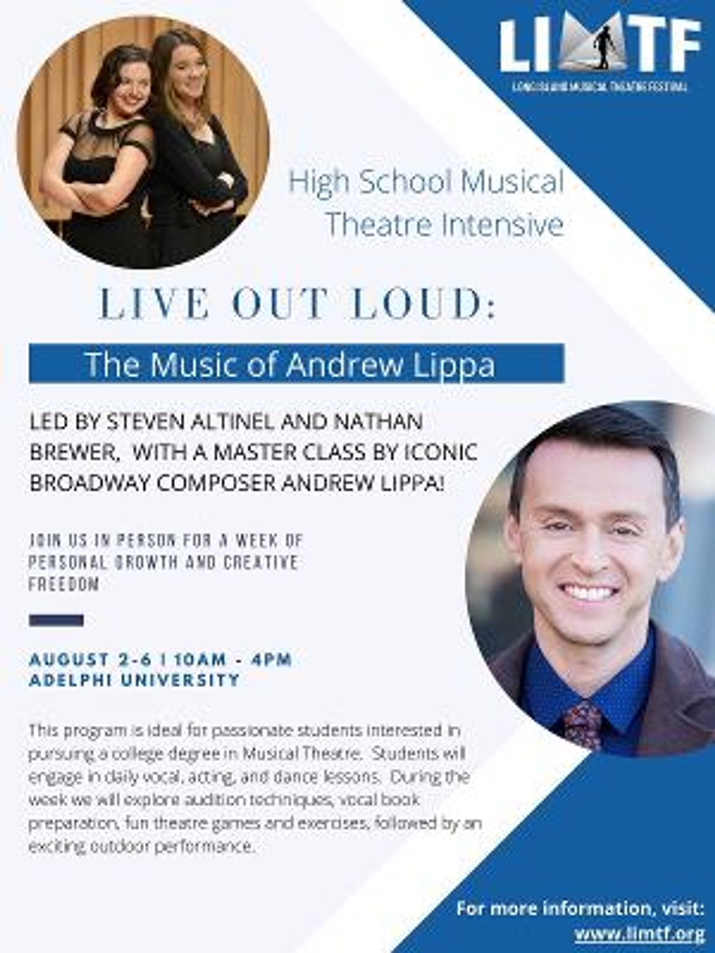 LIVE OUT LOUD: THE MUSIC OF ANDREW LIPPA to be Presented by The Long Island Musical Theatre Festival  Image