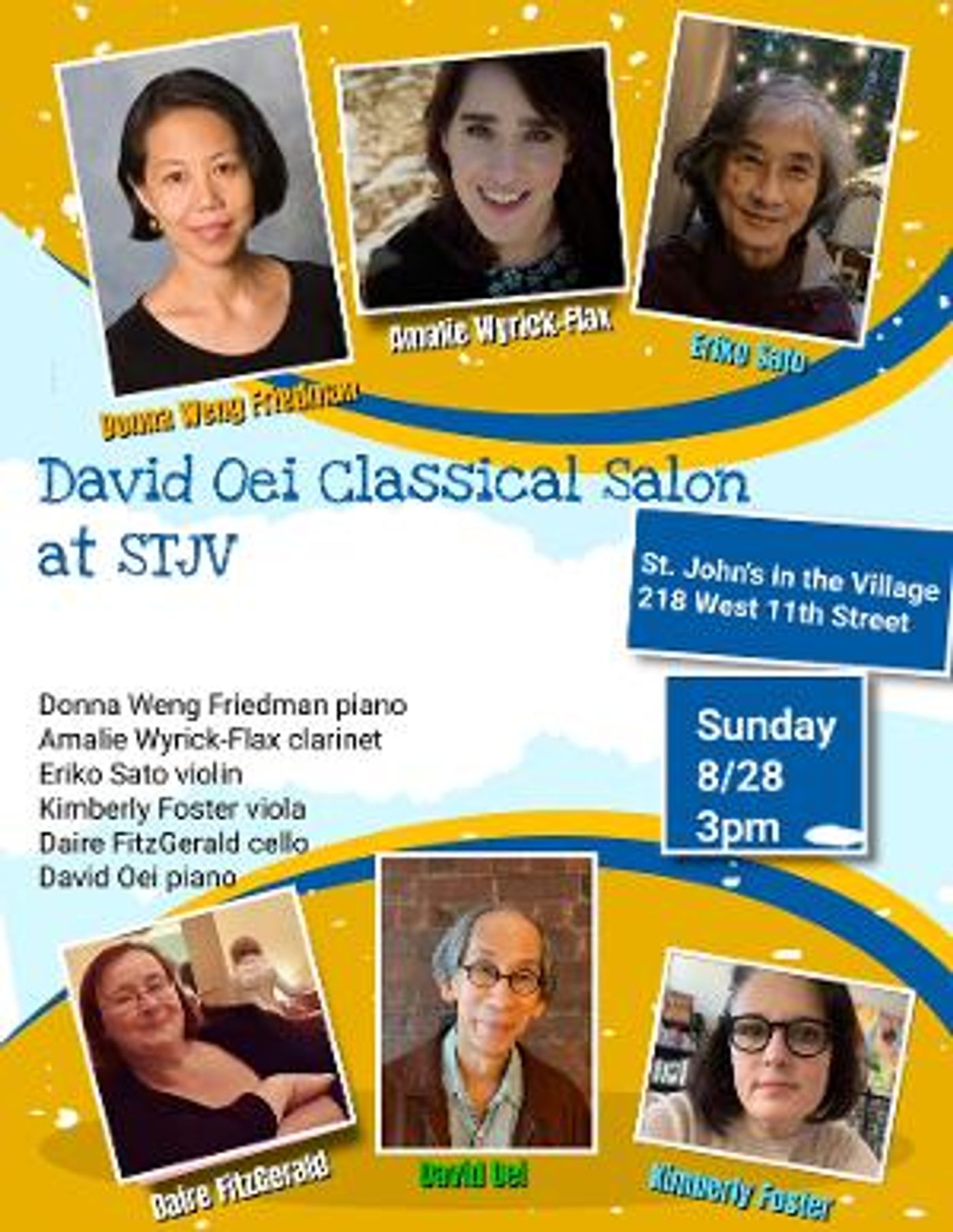 Lineup Set For The Season Opener of the David Oei Classical Salon  This Weekend at St. John's In The Village  Image