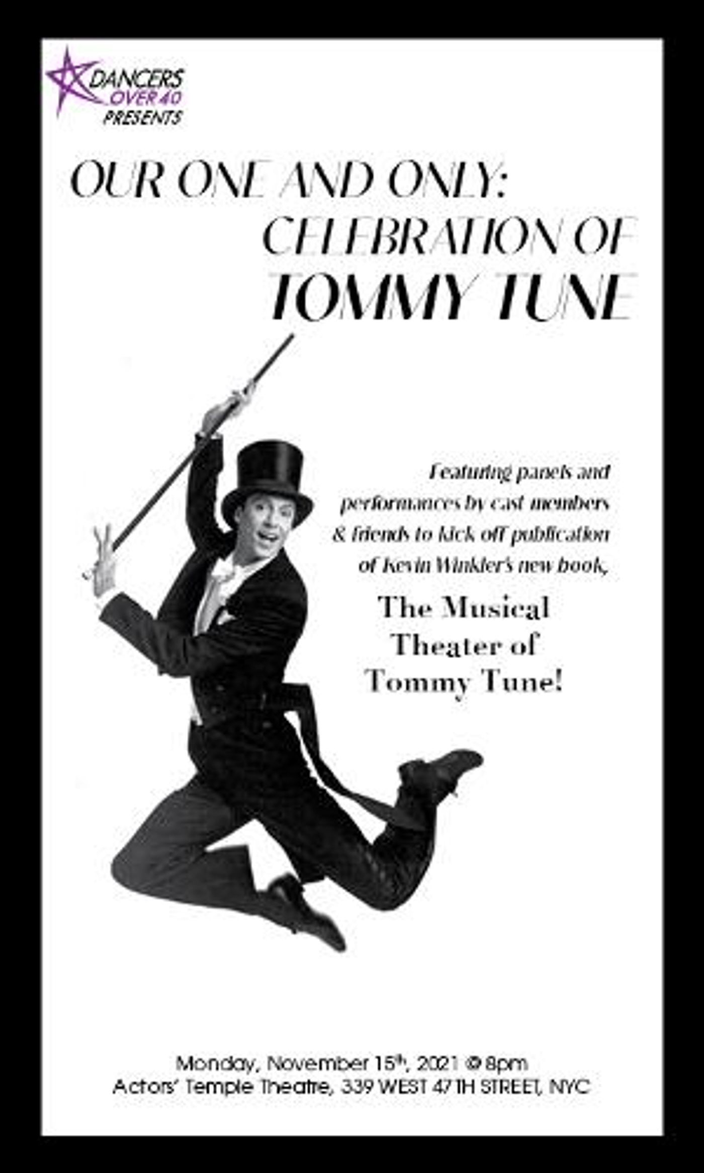 Cady Huffman & Jeff Calhoun Join OUR ONE AND ONLY: A CELEBRATION OF TOMMY TUNE  Image