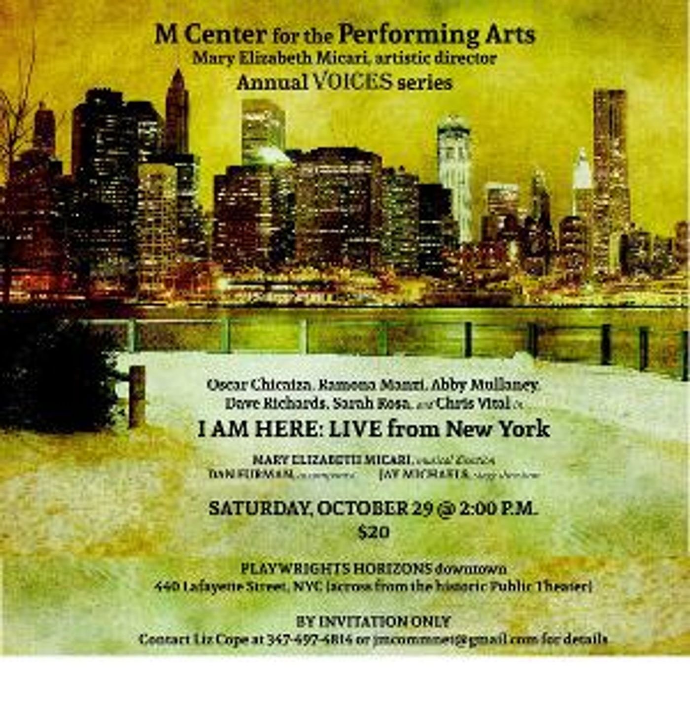 Mary Micari's VOICES Returns To NYC, October 29  Image
