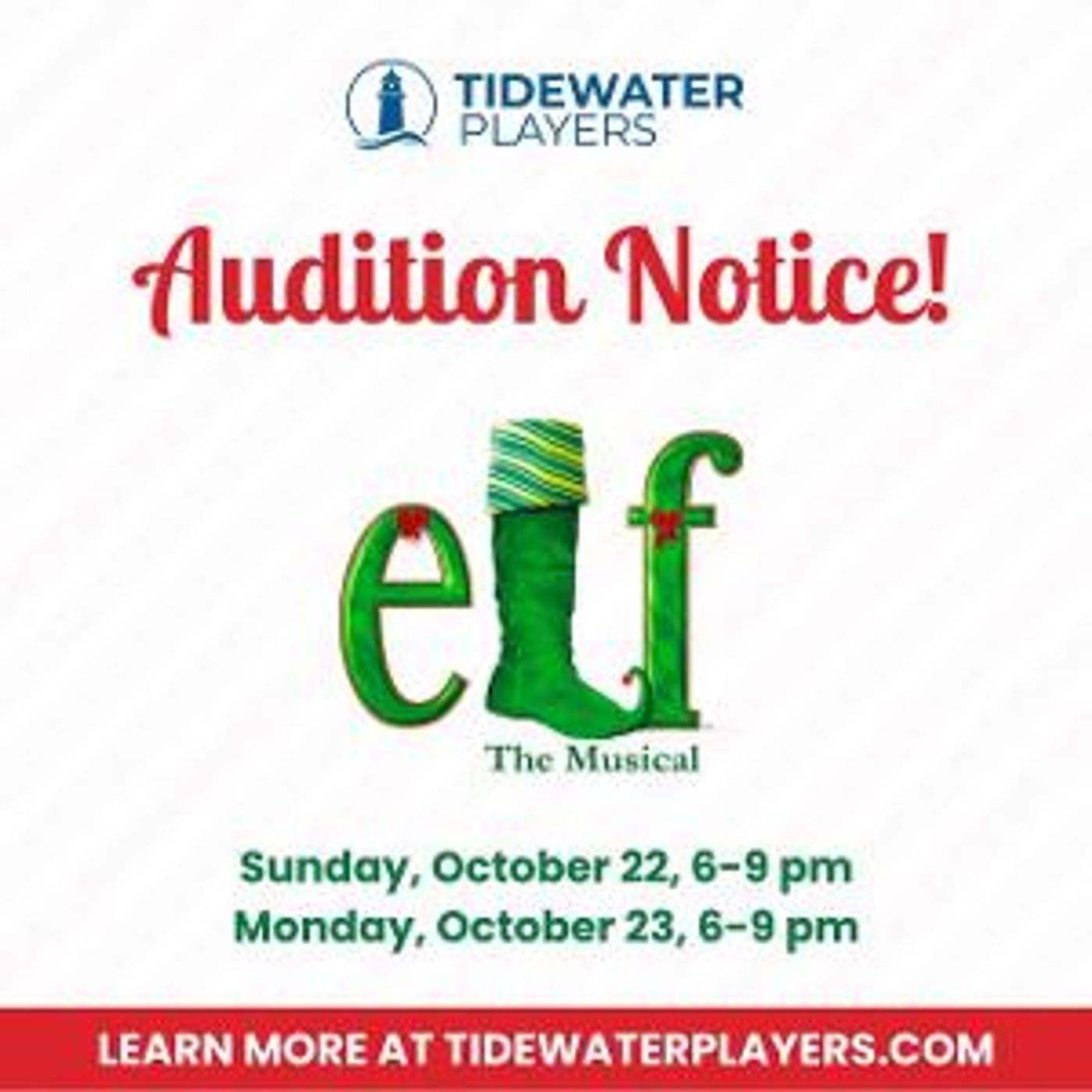 Tidewater Players to Hold Auditions for ELF, THE MUSICAL  Image