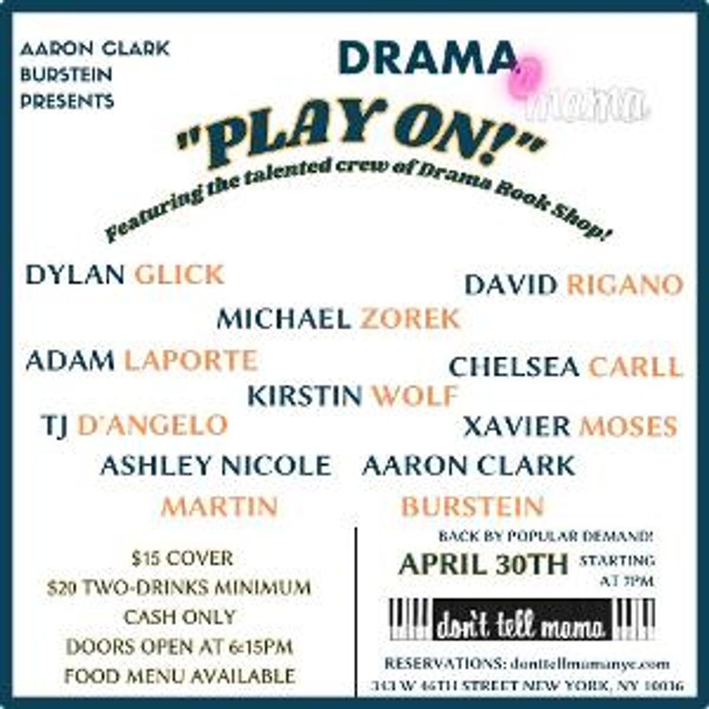 Staff Of The Drama Book Shop To Present DRAMA @ MAMA: Play On! Next Week  Image