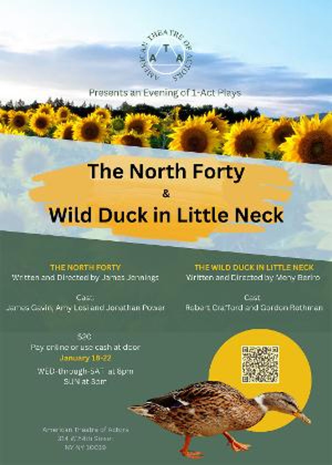 American Theatre of Actors Playwrights' Festival to Present Two World Premiere Short Plays This Week  Image