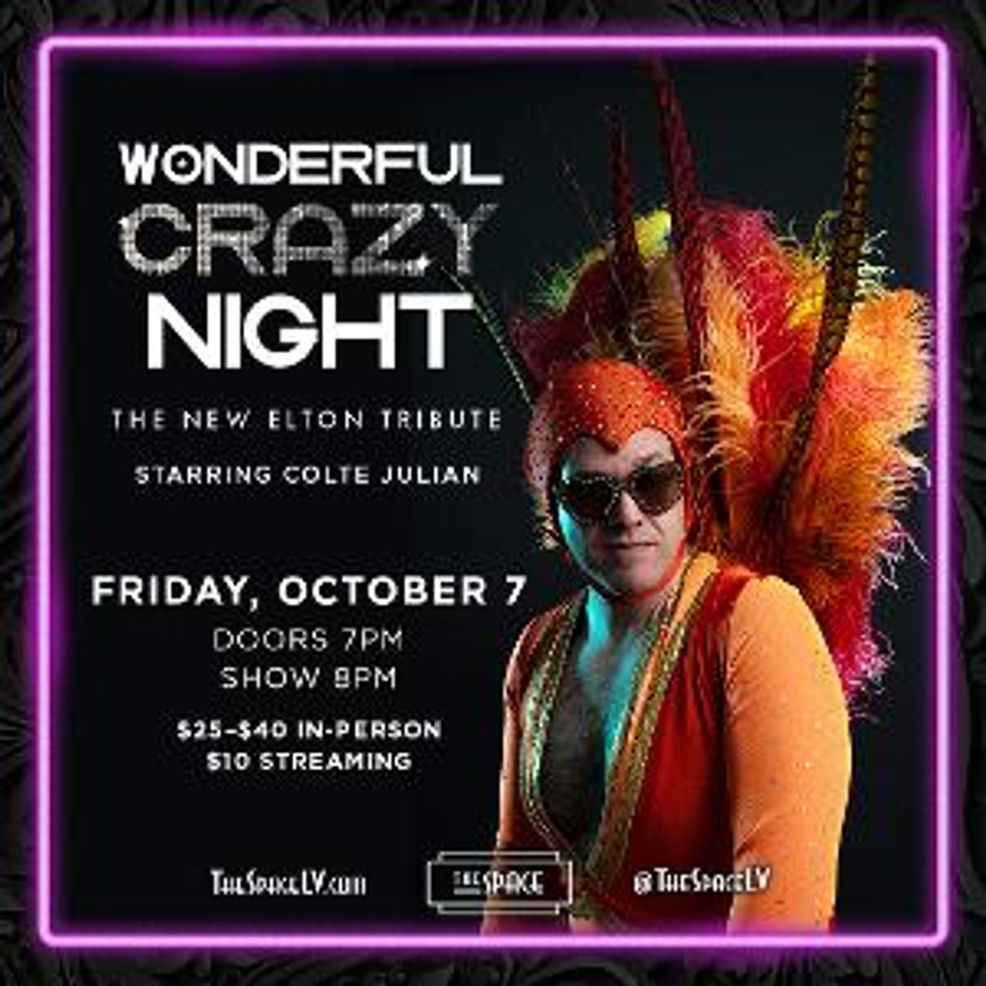 Colte Julian Launches Into The Space With The Las Vegas Premiere Of Elton John Tribute WONDERFUL CRAZY NIGHT!  Image