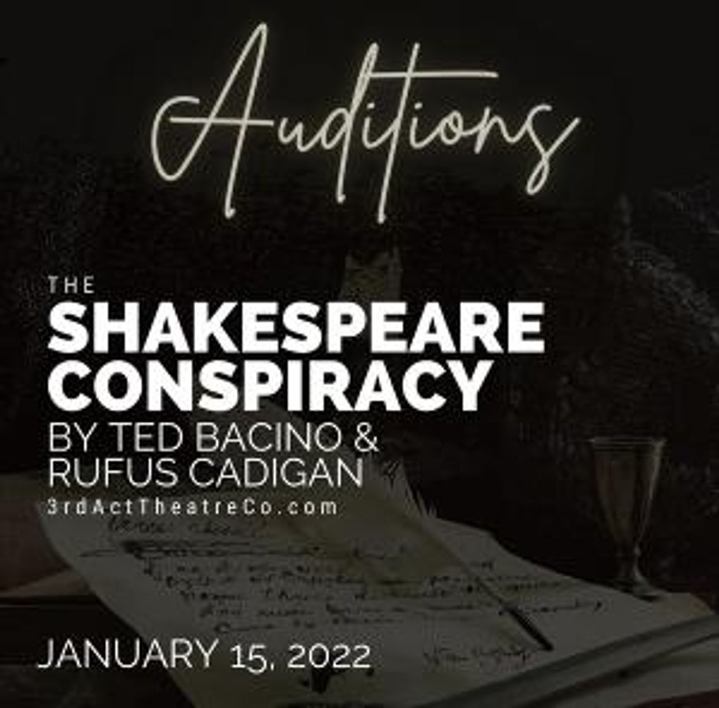 3rd Act Theatre Company Announces Auditions for THE SHAKESPEARE CONSPIRACY  Image