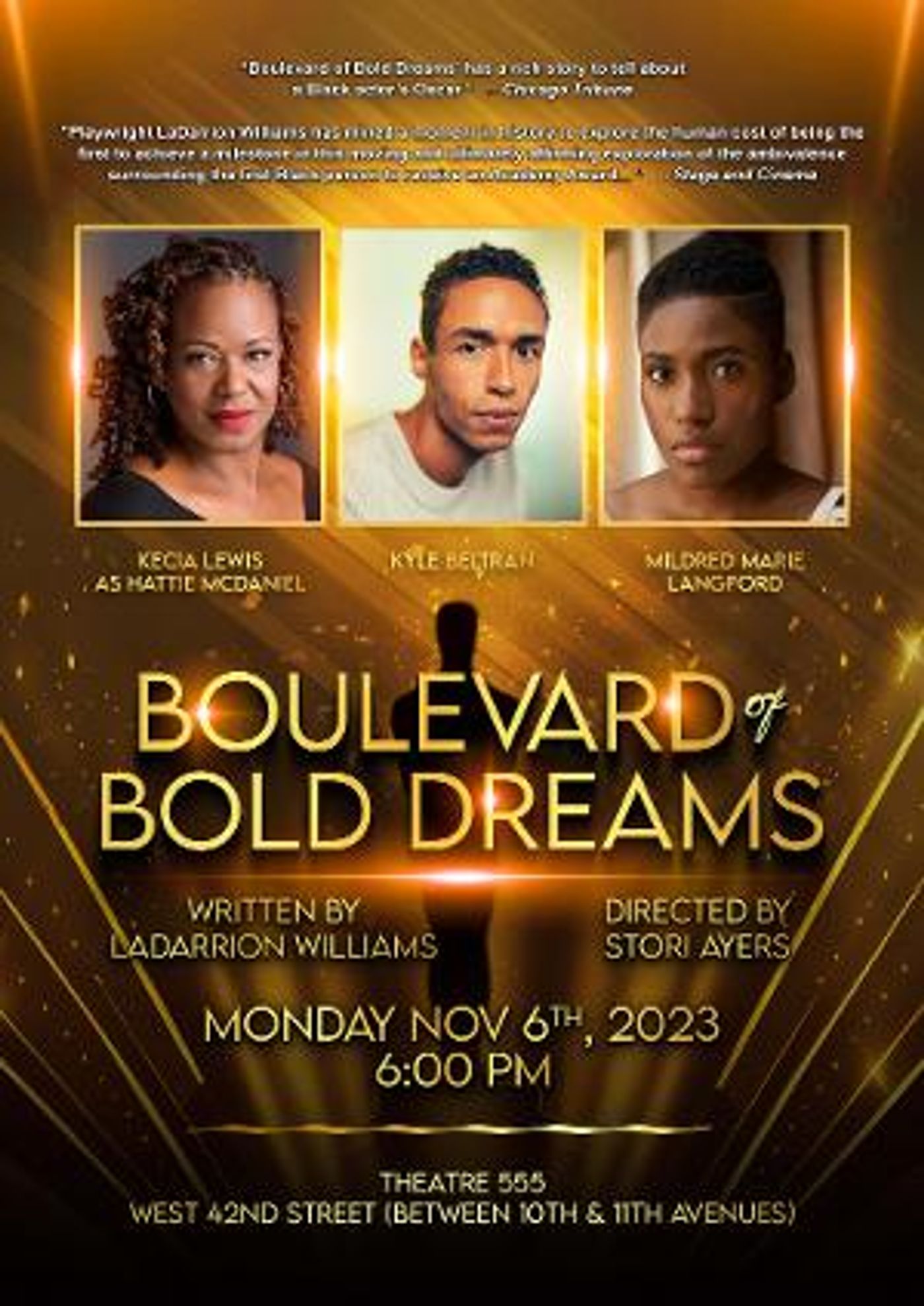 Kecia Lewis and Kyle Beltran To Lead Private Industry Reading of BOULEVARD OF BOLD DREAMS  Image