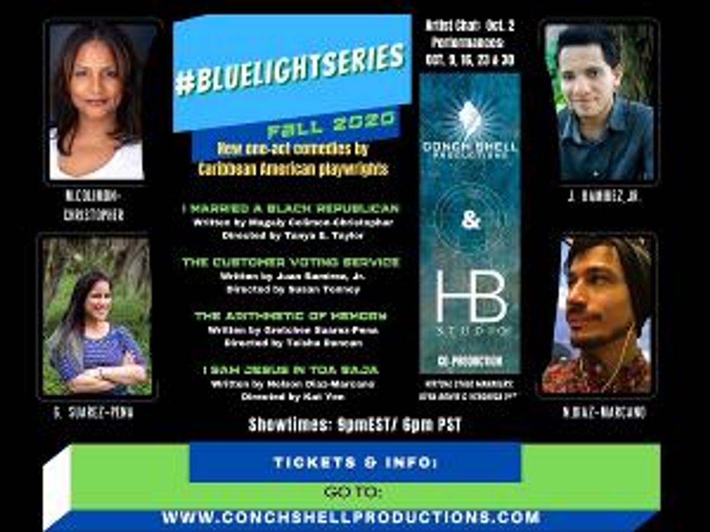 Conch Shell Productions and HB Studio Announce #BlueLightSeries Fall 2020 Finalist Plays  Image