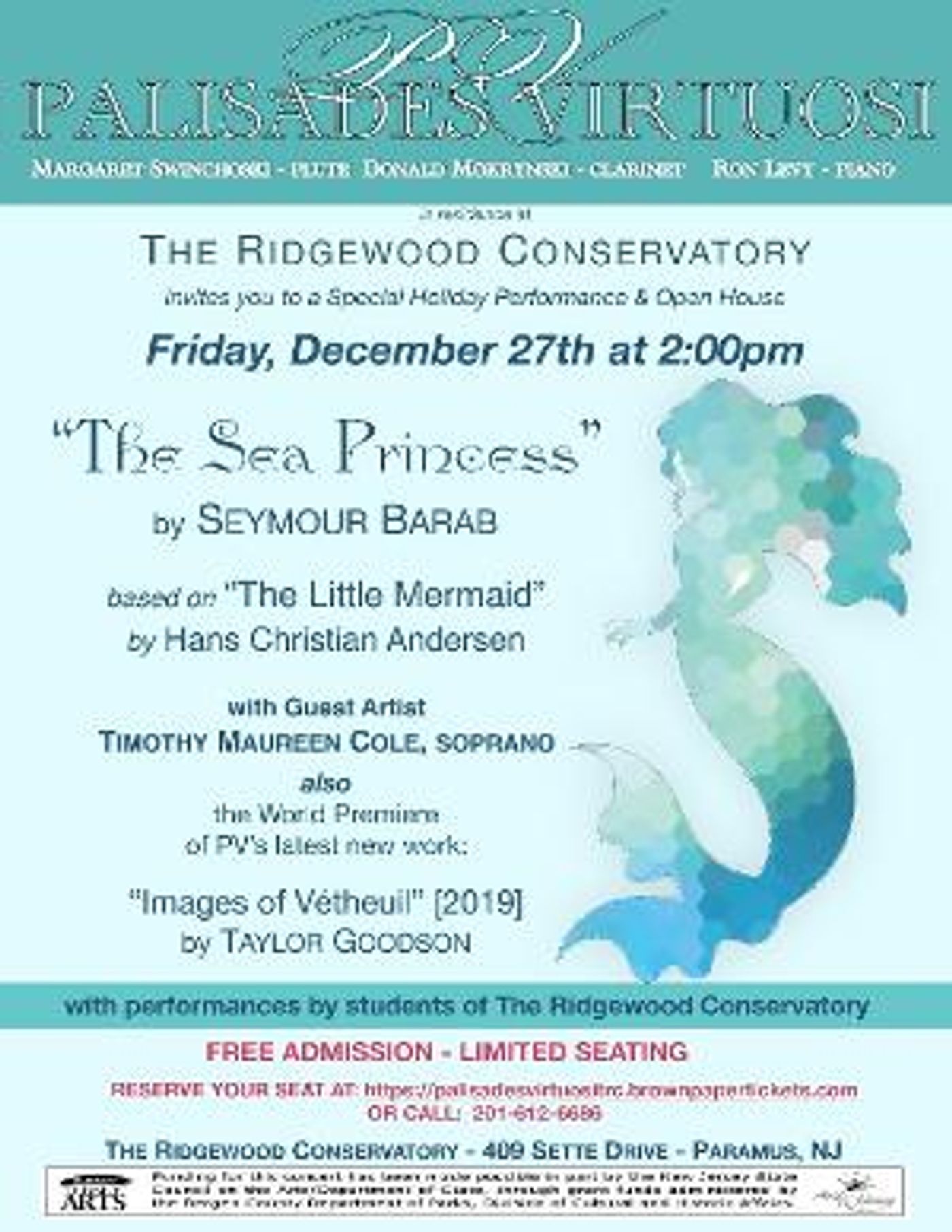 Palisades Virtuosi to Perform Concert At The Ridgewood Conservatory  Image