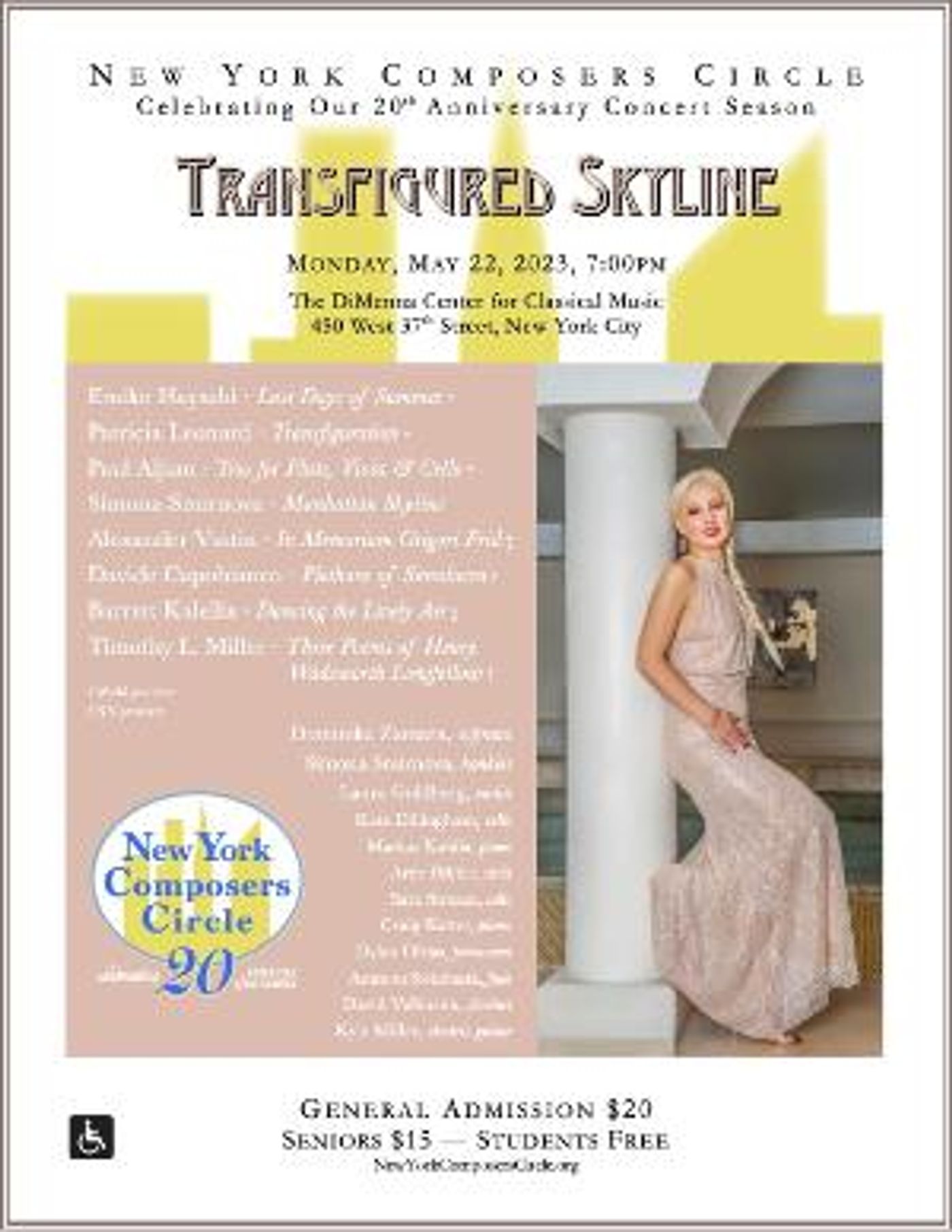 New York Composers Circle to Present TRANSFIGURED SKYLINE At Manhattan's DiMenna Center For Classical Music  Image