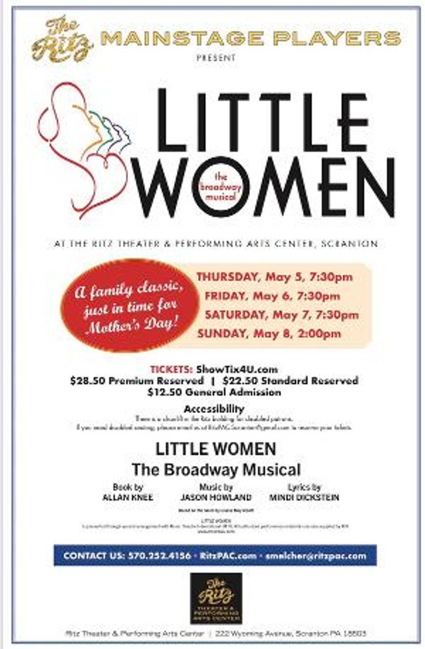 The Ritz Theater and Performing Arts Center to Present LITTLE WOMEN THE MUSICAL  Image
