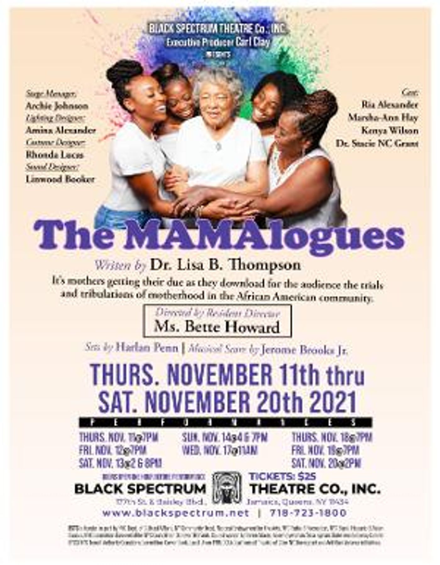 Black Spectrum Theatre Company Presents MAMAlogues  Image