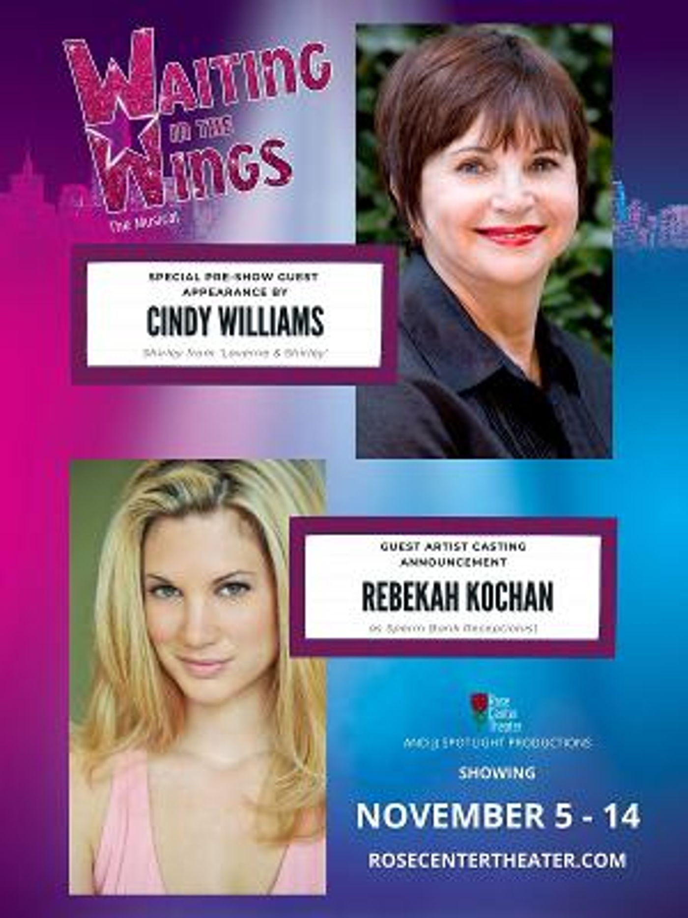 Rebekah Kochan and Cindy Williams to Appear At World Premiere of WAITING IN THE WINGS: THE MUSICAL  Image