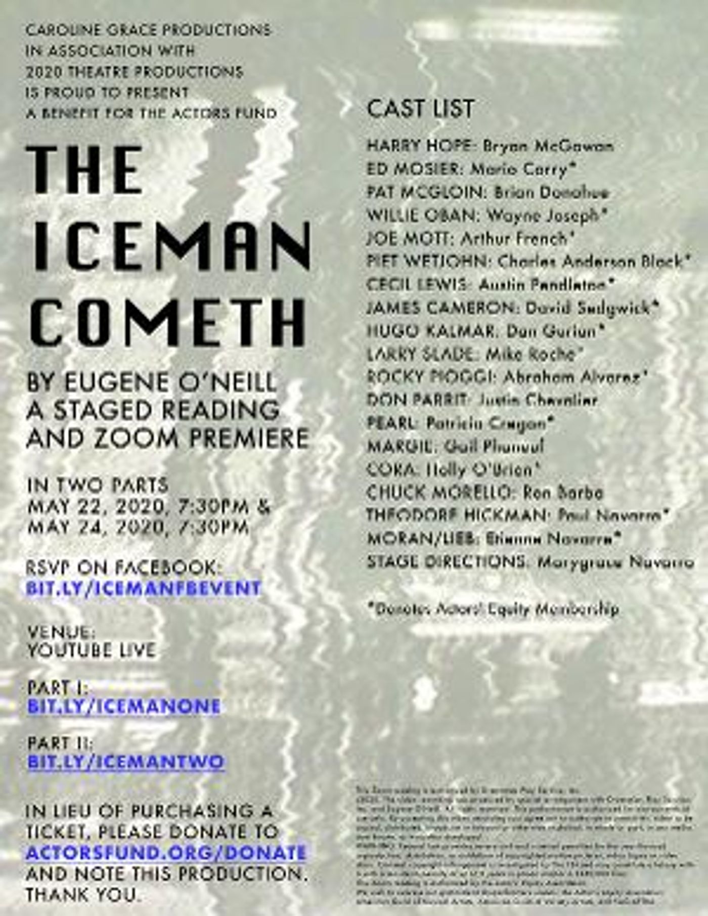 THE ICEMAN COMETH, A 2-Part Zoom Premiere to Stream Next Weekend  Image