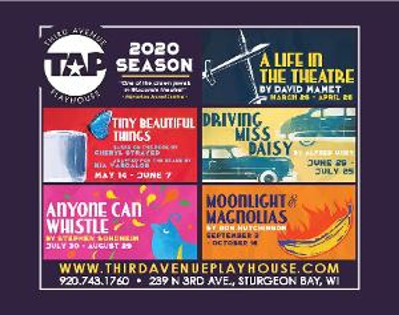 DRIVING MISS DAISY, ANYONE CAN WHISTLE and More Announced in Third Avenue Playhouse 2020 Season  Image