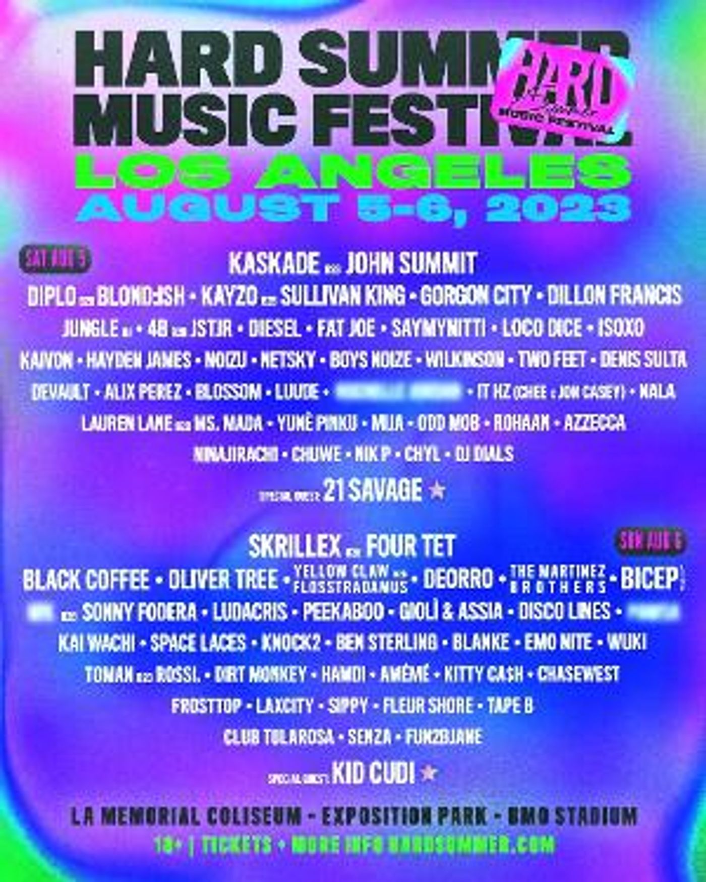 HARD Events Announces Lineup For HARD Summer Music Festival 2023  Image