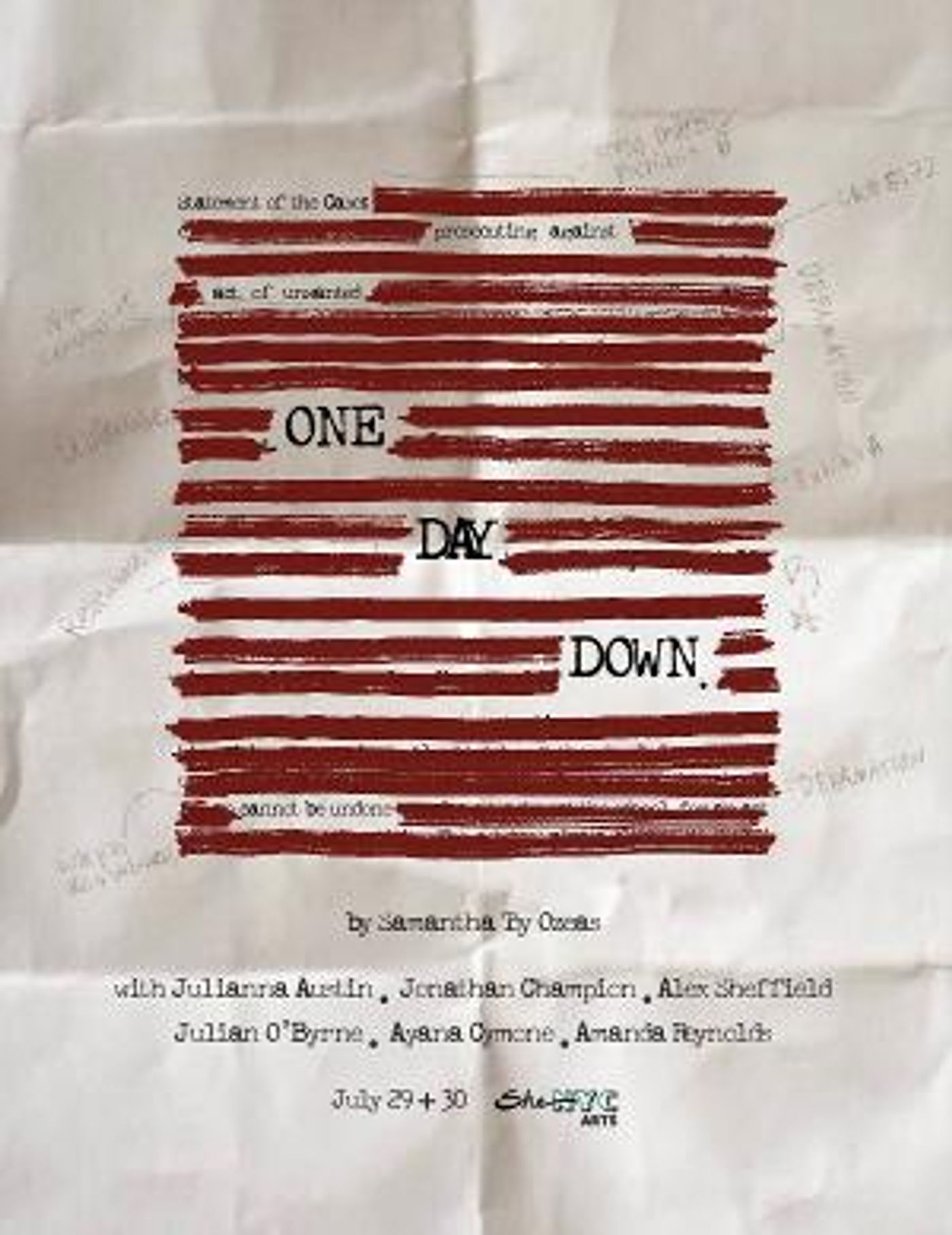 ONE DAY DOWN Brings Sexual Assualt Awareness To SheNYC Theater Festival  Image