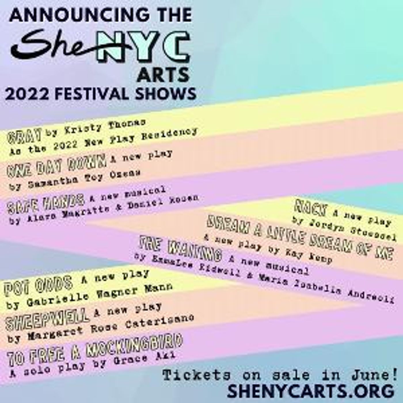Tickets Now On Sale For 2022 SheNYC Summer Theater Festival  Image