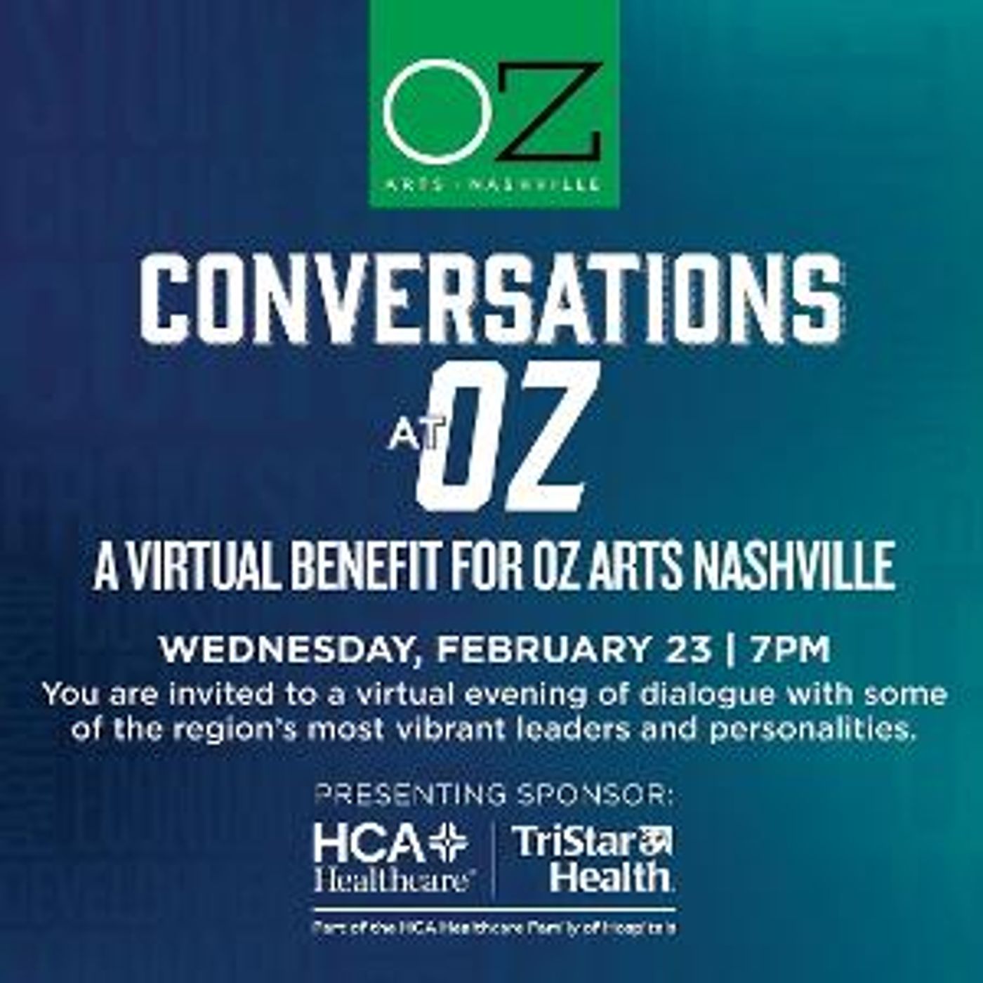 OZ Arts Nashville's Benefit CONVERSATIONS AT OZ to Go Virtual  in February  Image