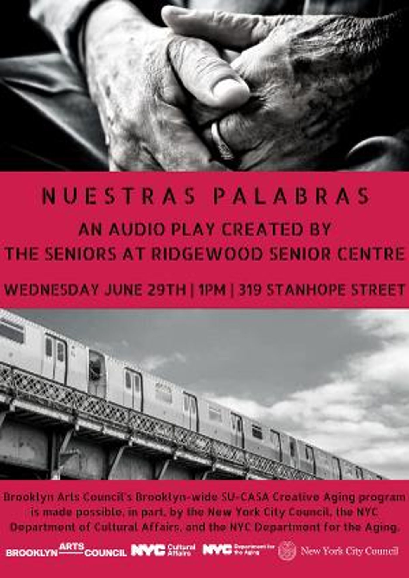James Clements To Present Audio Play By Brooklyn Seniors, NUESTRAS PALABRAS  Image
