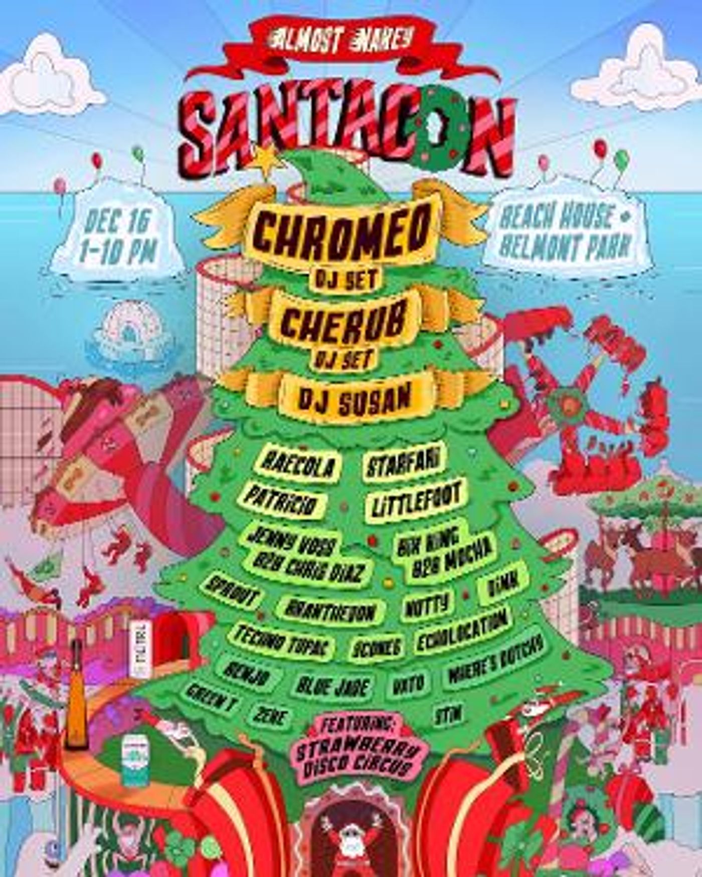 Join the Second Annual SantaCon Festival at Belmont Park in December  Image
