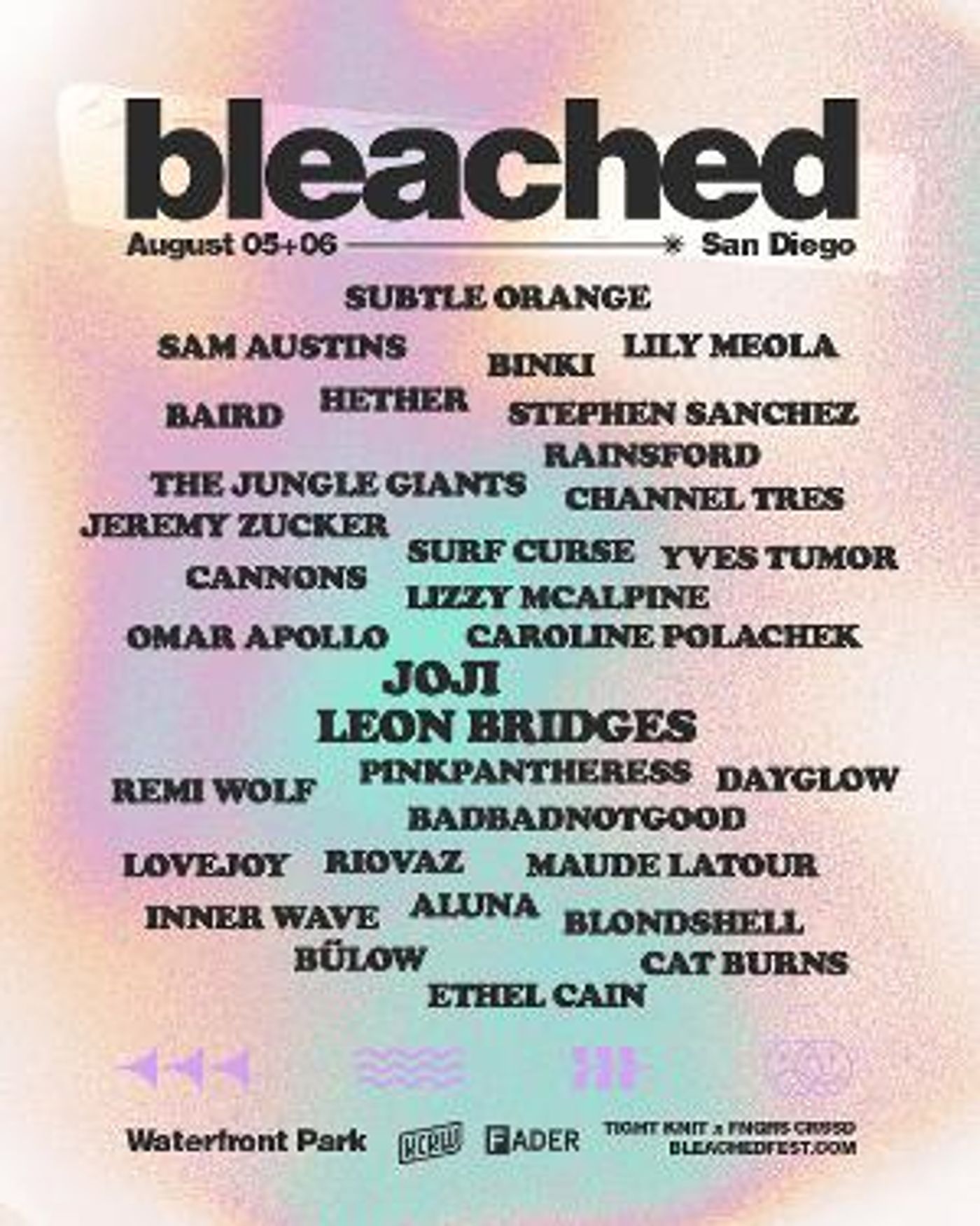 Tight Knit And FNGRS CRSSD Present BLEACHED Phase Two Lineup  Image