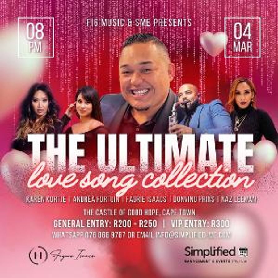 Cape Town Singing Sensation Fagrie Isaacs To Host Ultimate Love Song Collection show In Cape Town This March Image