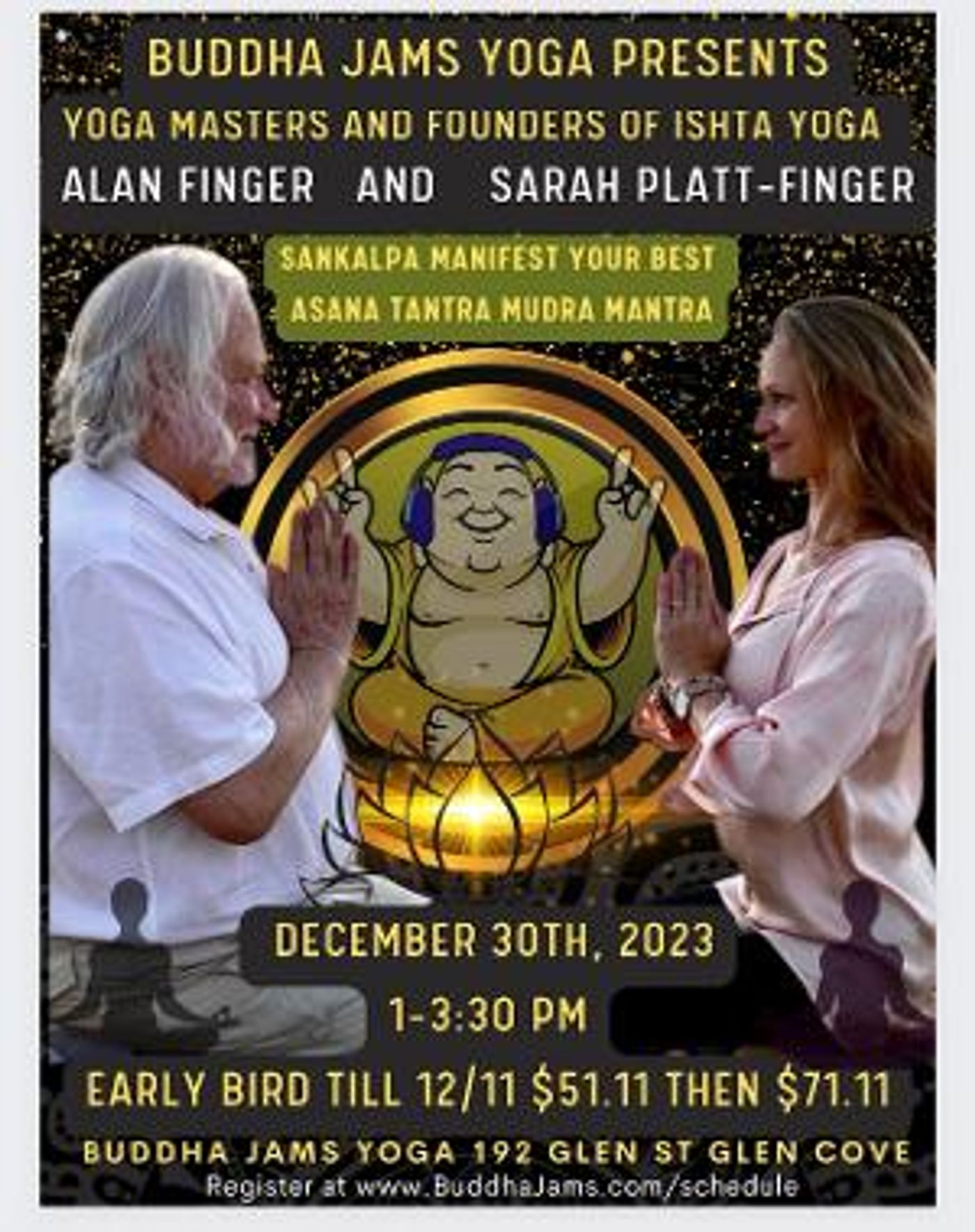 Celebrate The New Year With Yoga Master Legends Alan & Sarah Finger At Buddha Jams  Image