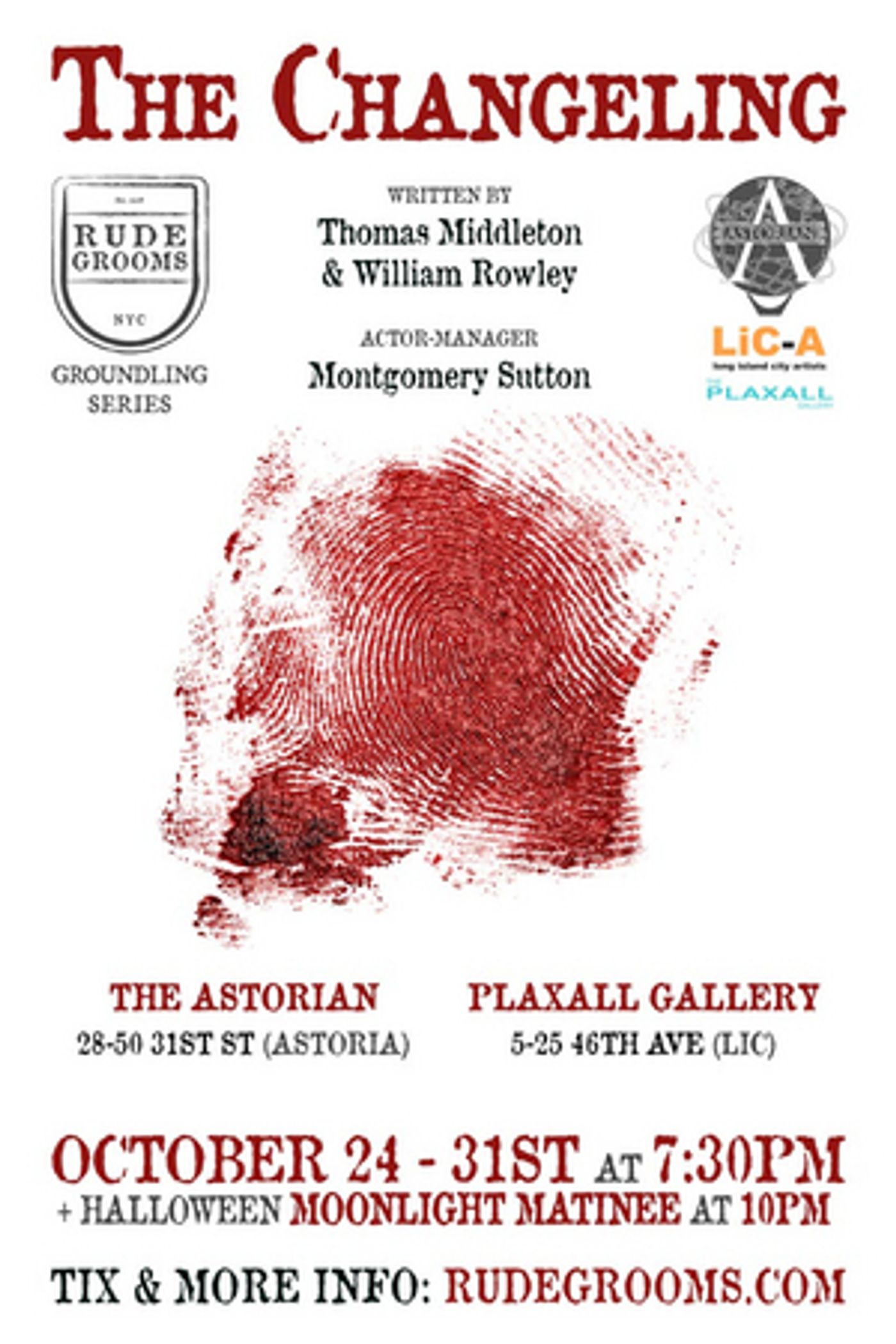 Rude Grooms Brings THE CHANGELING To The Astorian And The Plaxall Gallery This Halloween  Image