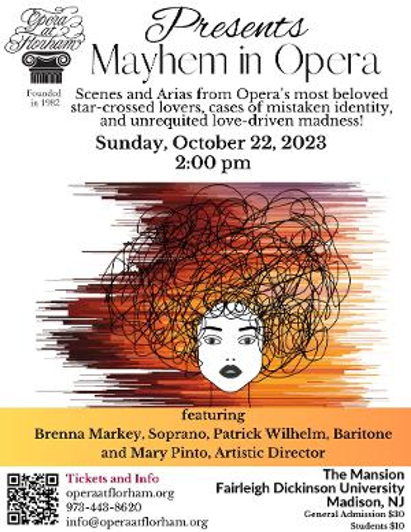 Opera at Florham to Present MAYHEM IN OPERA This Month  Image