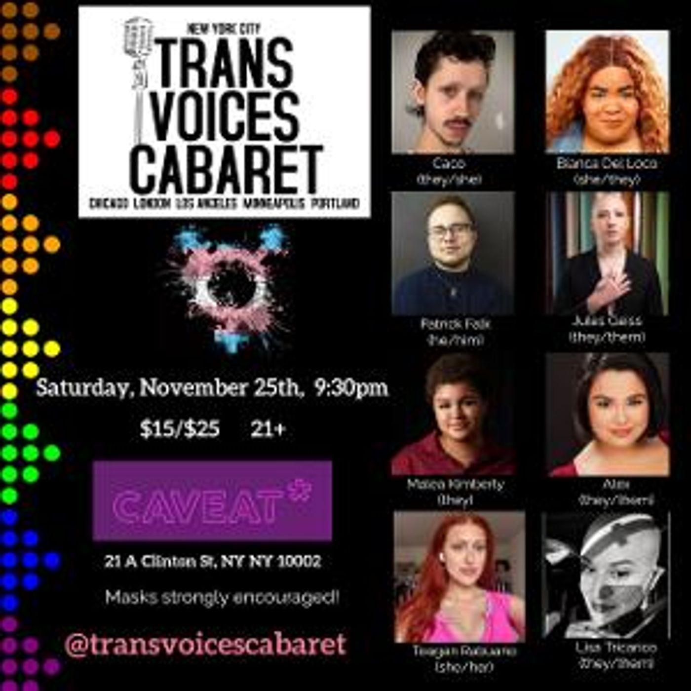 TRANS VOICES CABARET to Return to Caveat  Image