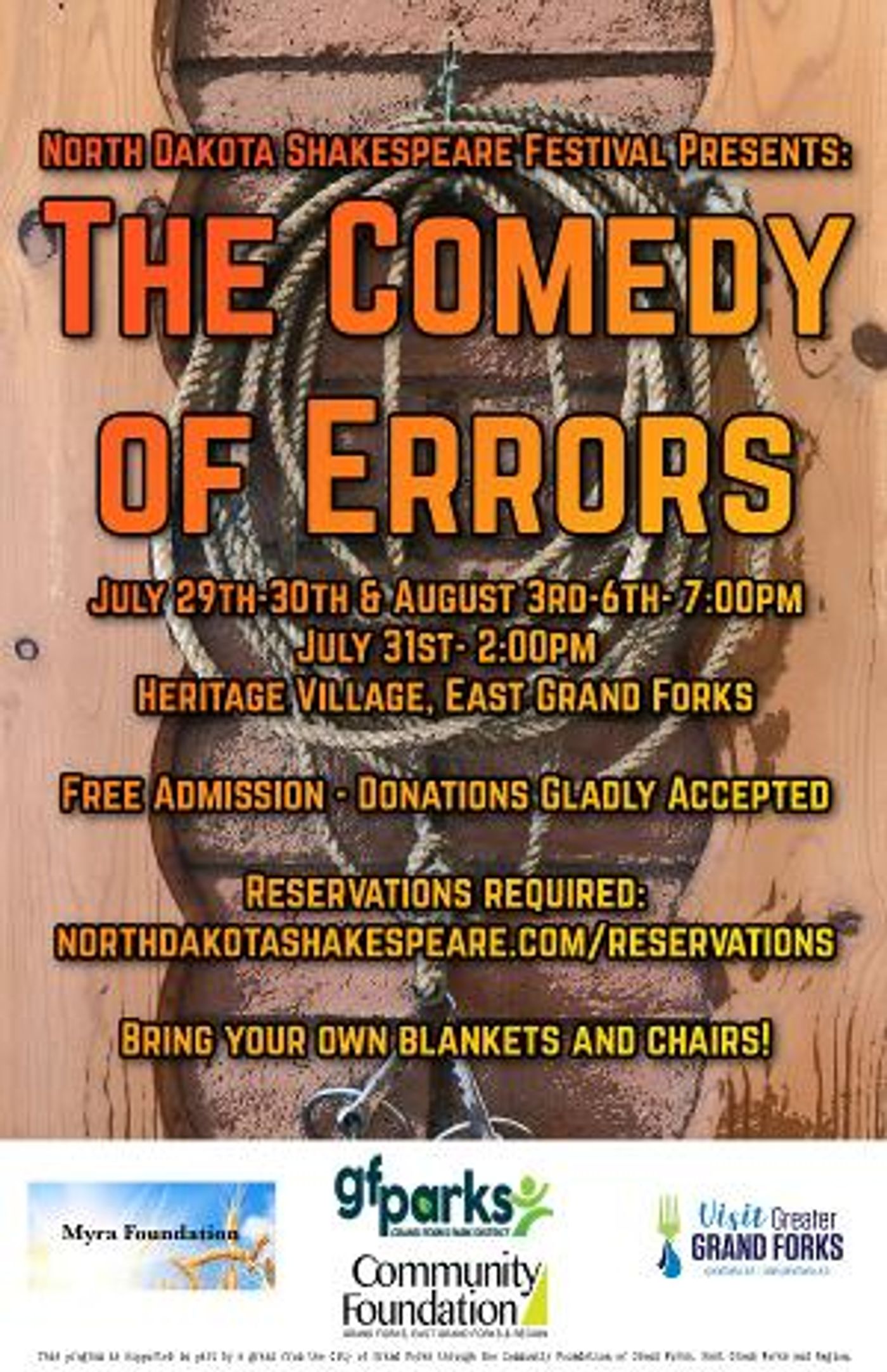 North Dakota Shakespeare Festival Present Site-Specific THE COMEDY OF ERRORS  Image