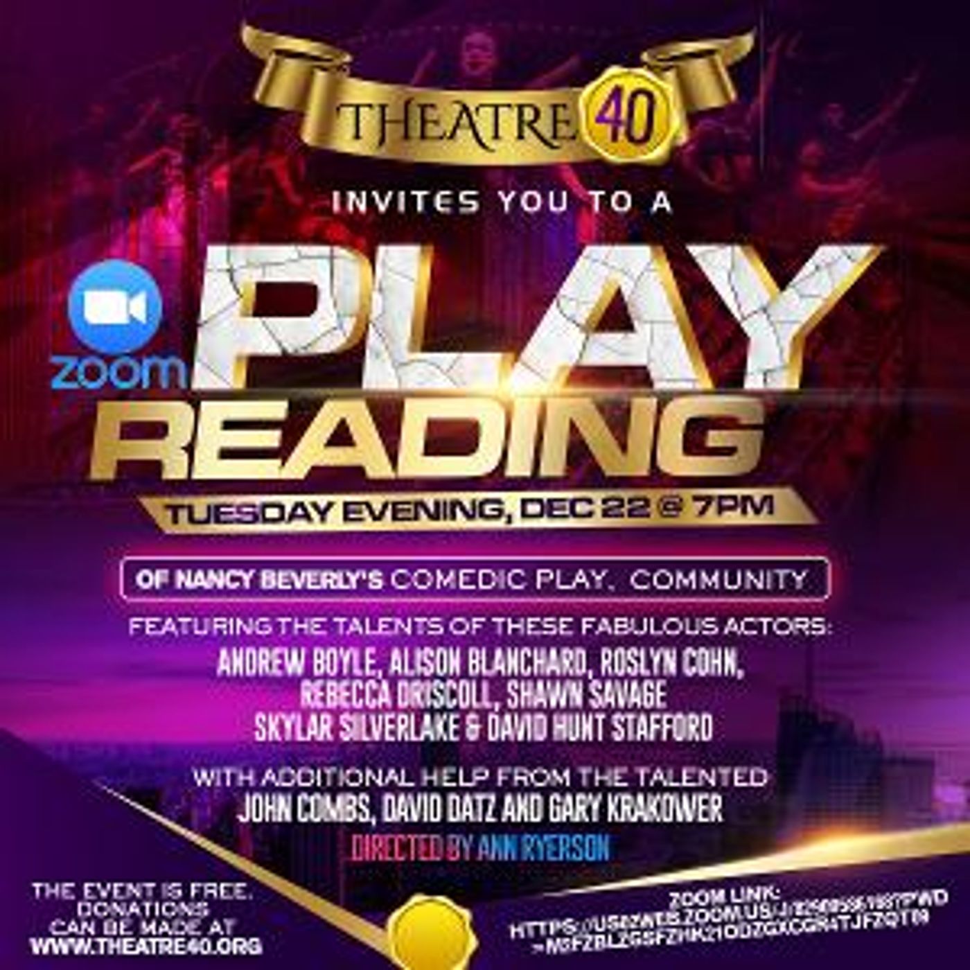 Theatre 40 Presents COMMUNITY, December 22  Image