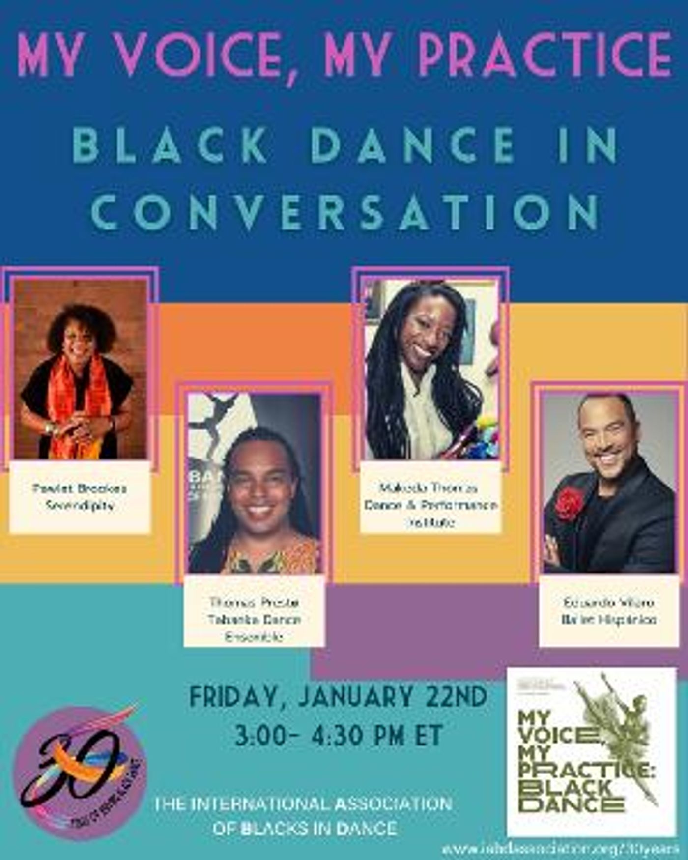 MY VOICE, MY PRACTICE: BLACK DANCE IN CONVERSATION Features Eduardo Vilaro of Ballet Hispánico  Image