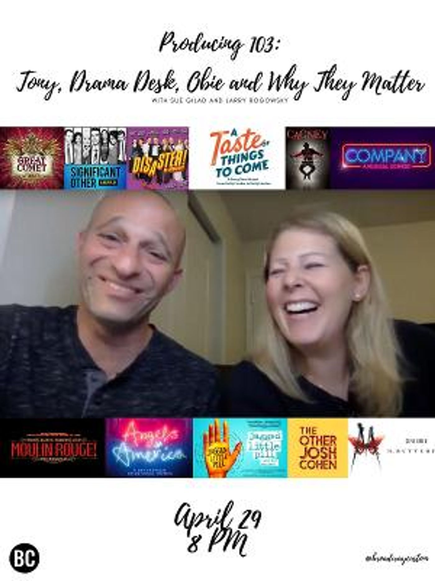 Producing 103 Session Will Be Held on Zoom With Sue Gilad and Larry Rogowsky  Image