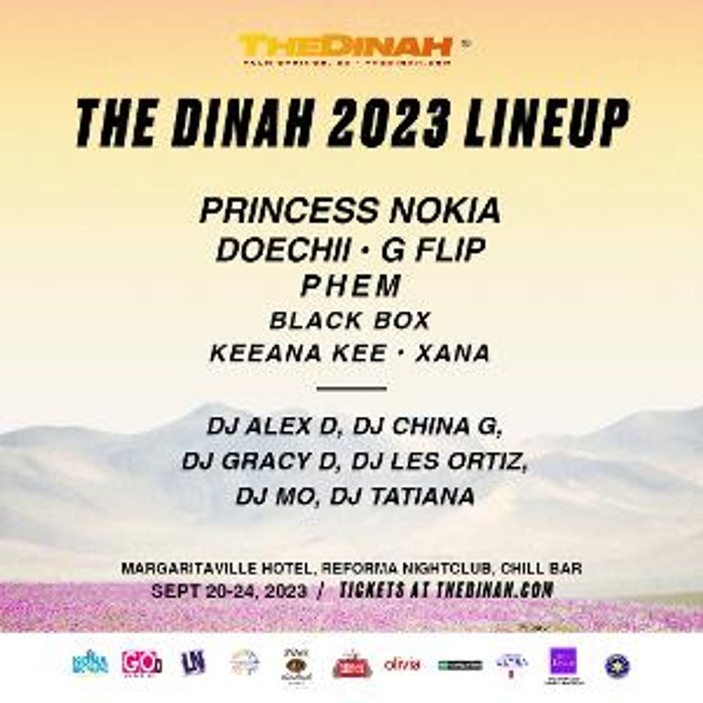 The Dinah Unveils 2023 Lineup With Princess Nokia, Doechii, Phem, G Flip, and More  Image