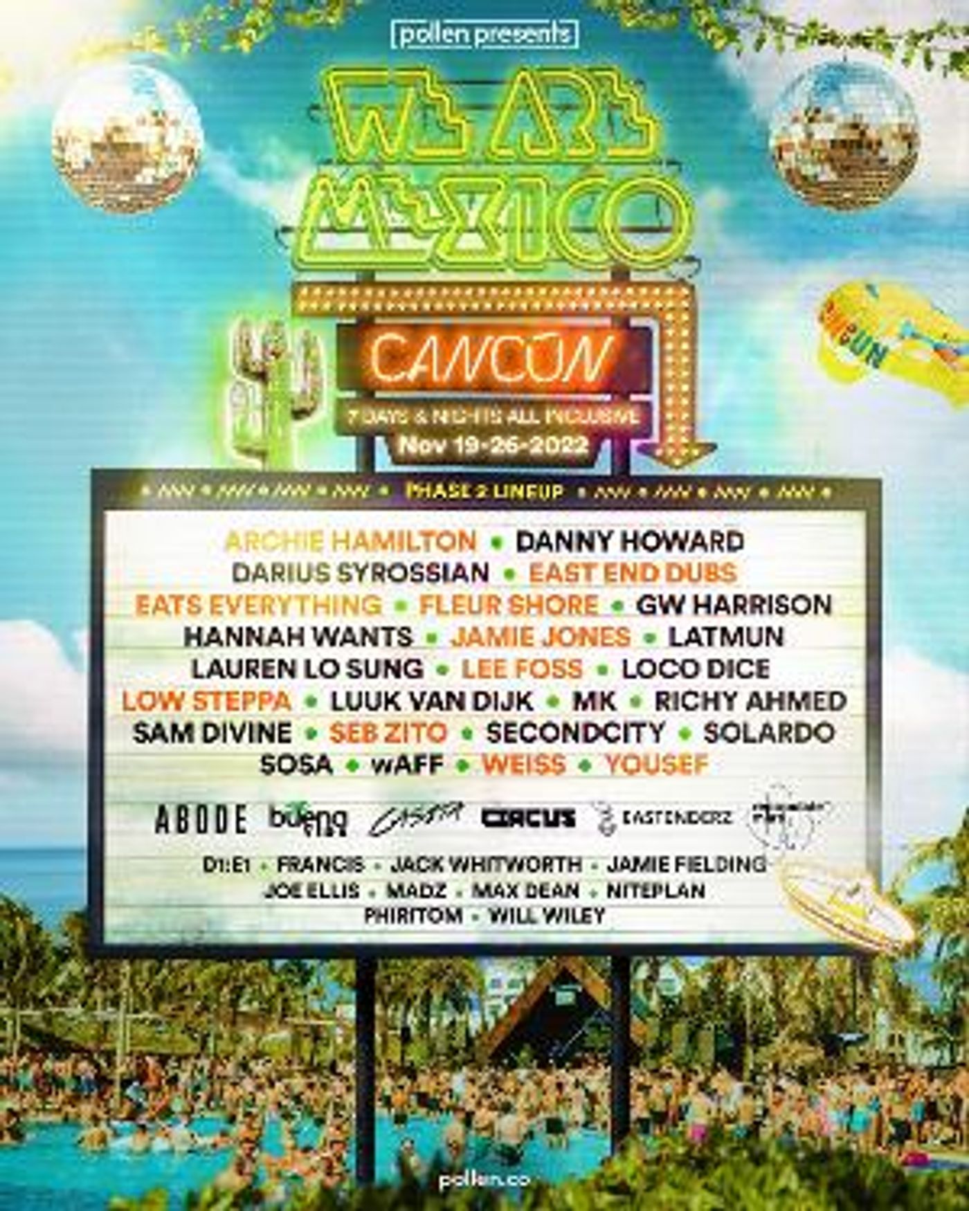 Pollen Presents And We Are FSTVL Announce Music Lineup For We Are Mexico 2022  Image