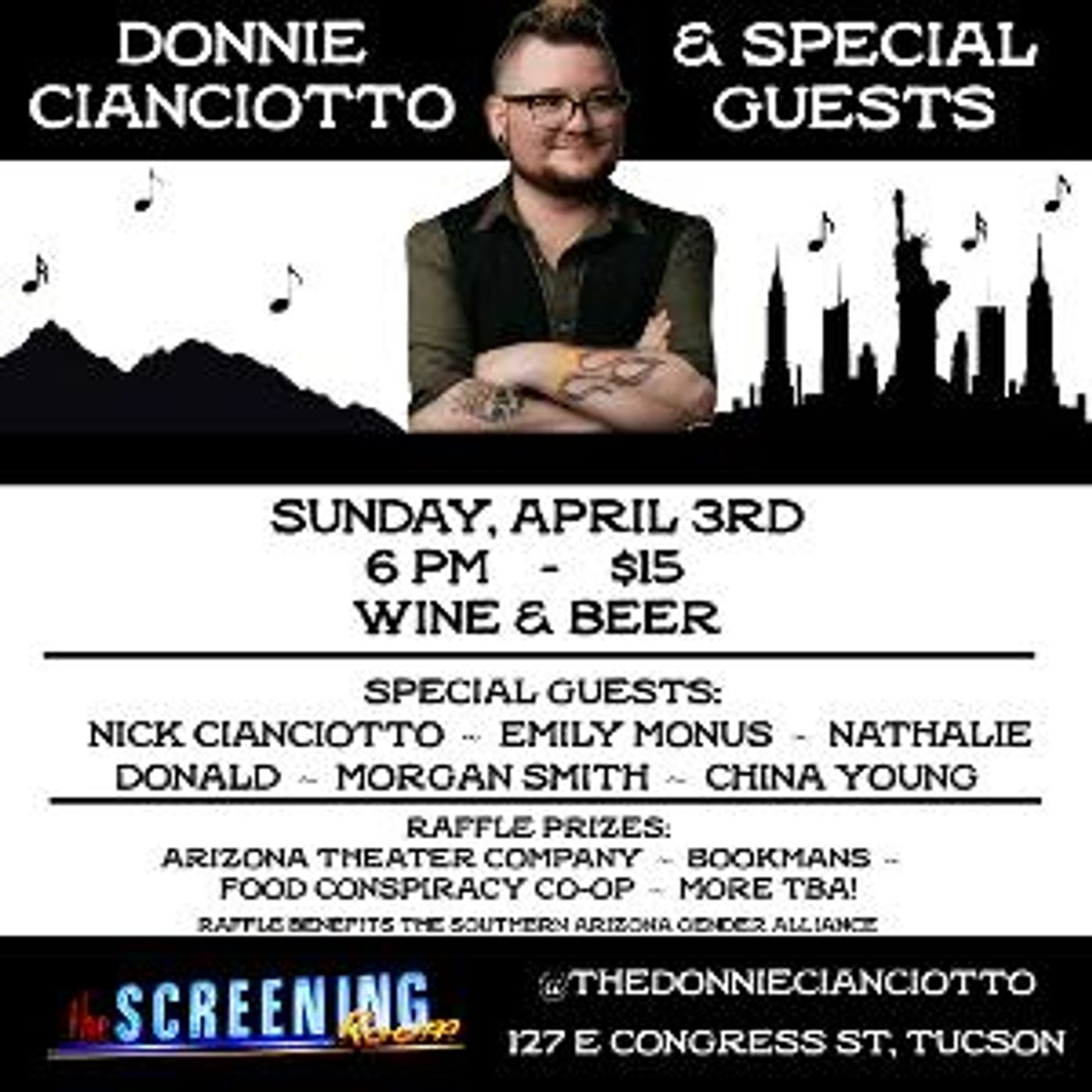 Donnie Cianciotto Announces Concert at The Screening Room  Image