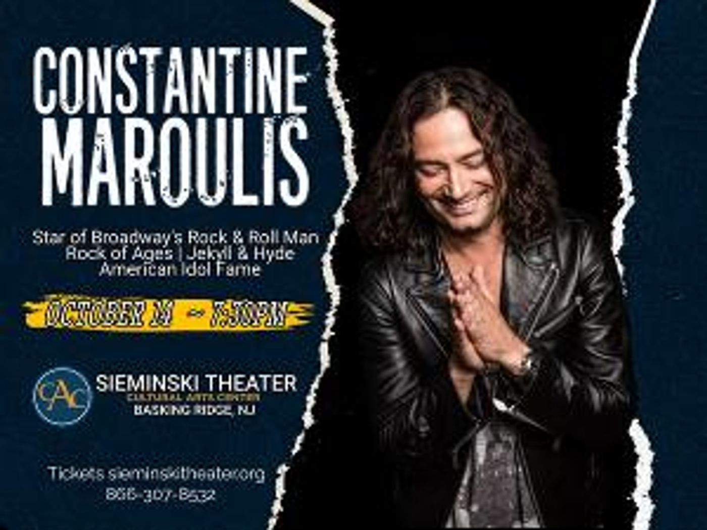 CONSTANTINE MAROULIS LIVE! Announced At Sieminski Theater, October 14  Image