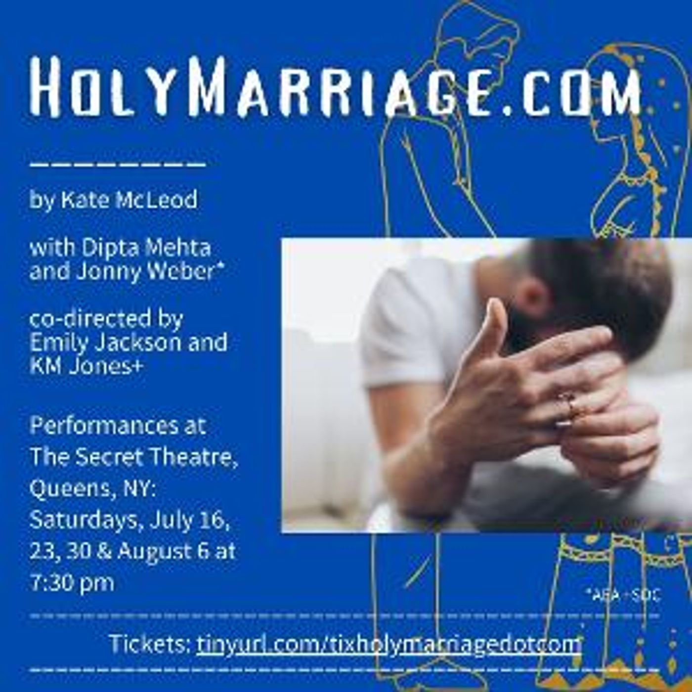 HOLYMARRIAGE.COM Heads To The Secret Theatre One Act Festival  Image