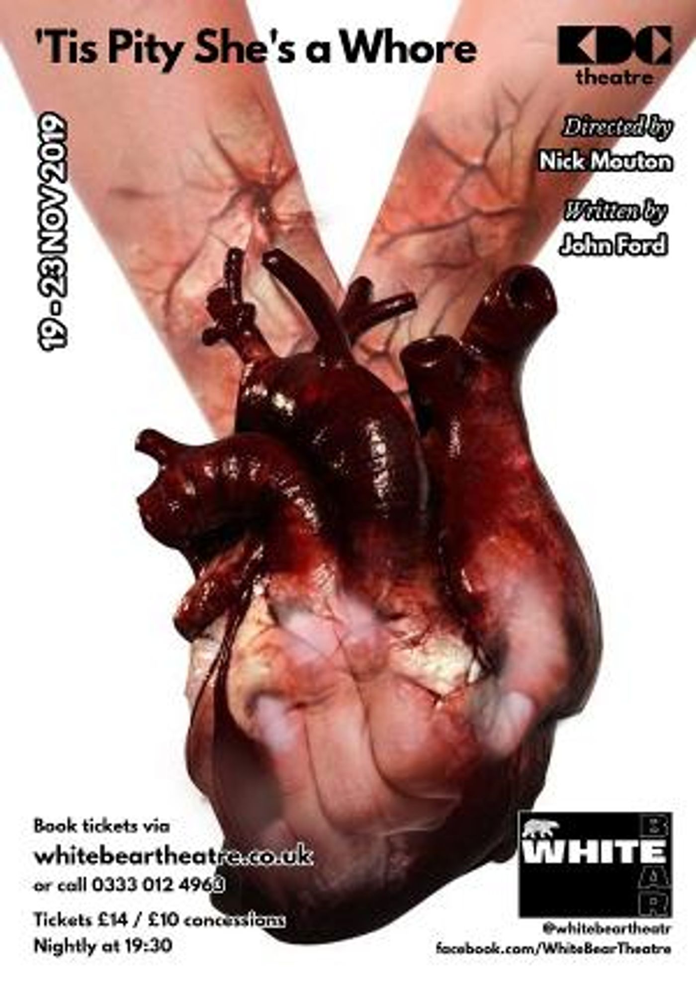 KDC Theatre Brings Controversial Play 'TIS PITY SHE'S A WHORE To The White Bear Theatre  Image